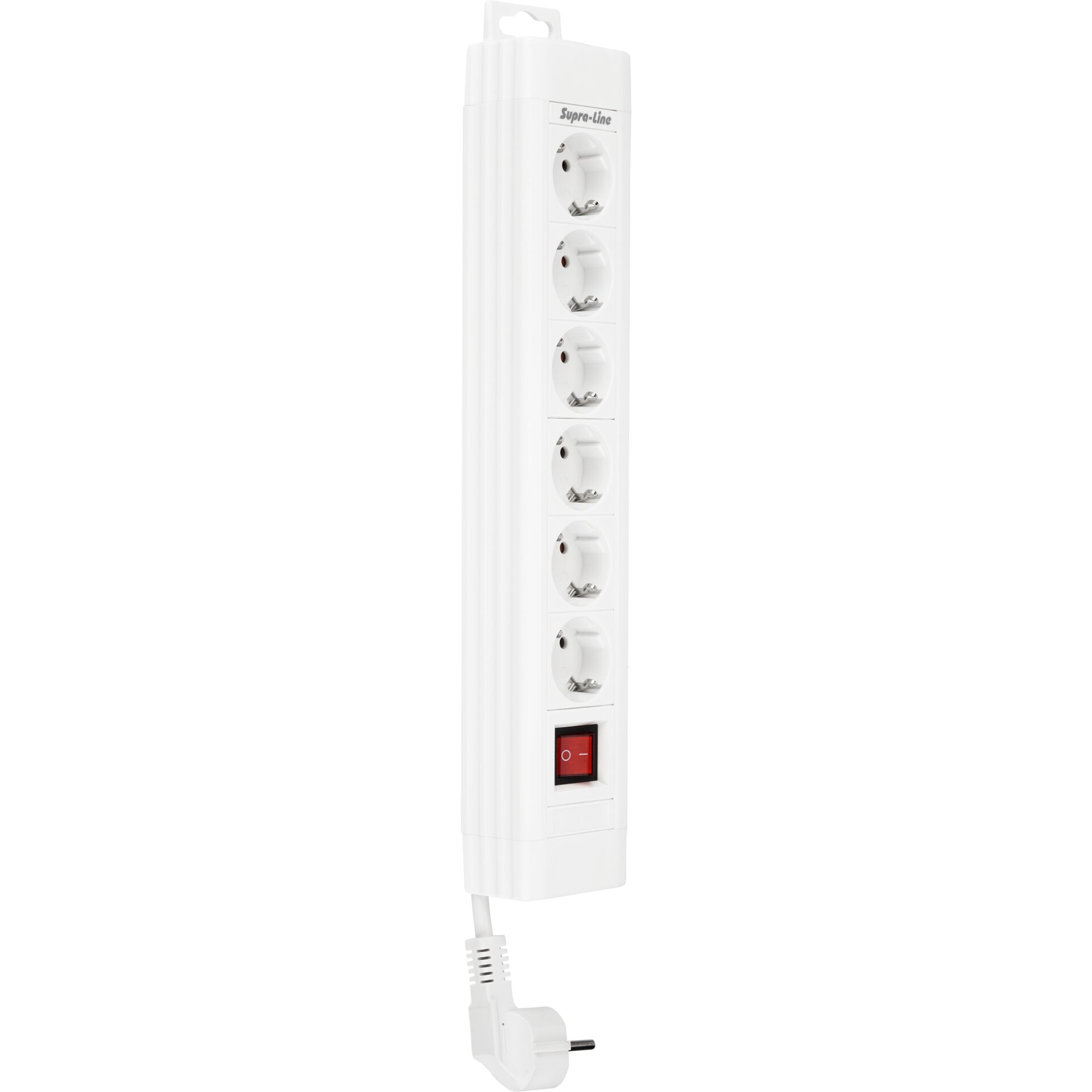 REV Steckdosenleiste 6-fach 2,4m Supraline m. Schalter weiss 767454_00
