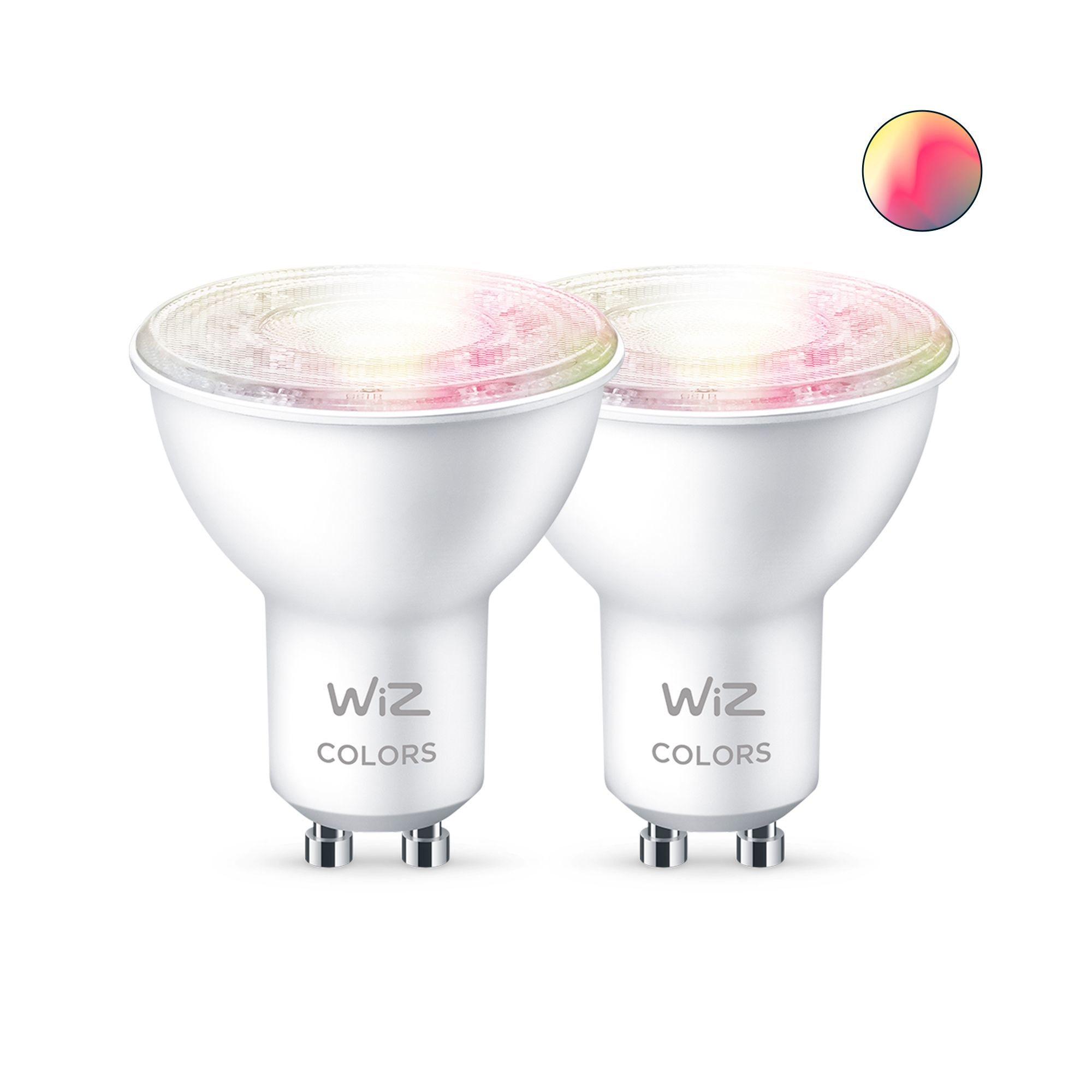 WiZ White&Color 50W GU10 Reflektor Tunable matt Doppelpack