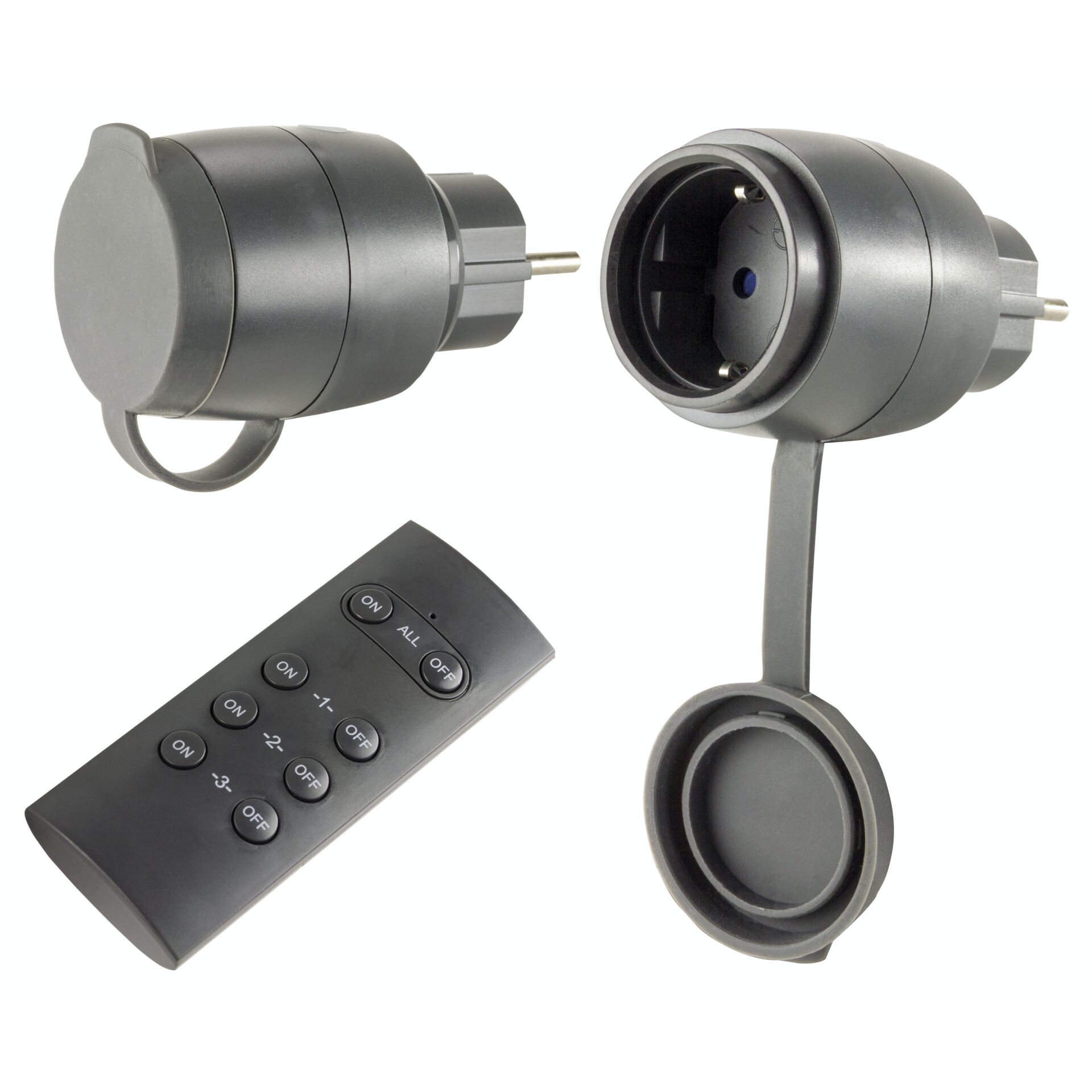 REV Funk-Schalt-Set 2 + 1 Mini outdoor schwarz