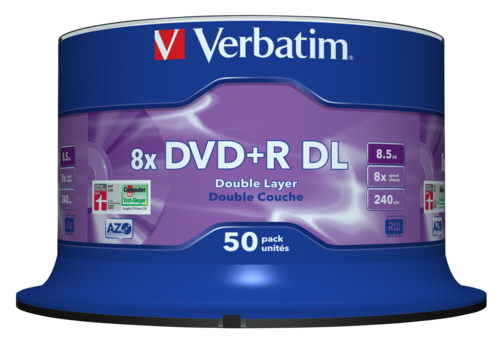 1x50 Verbatim DVD+R Double Layer