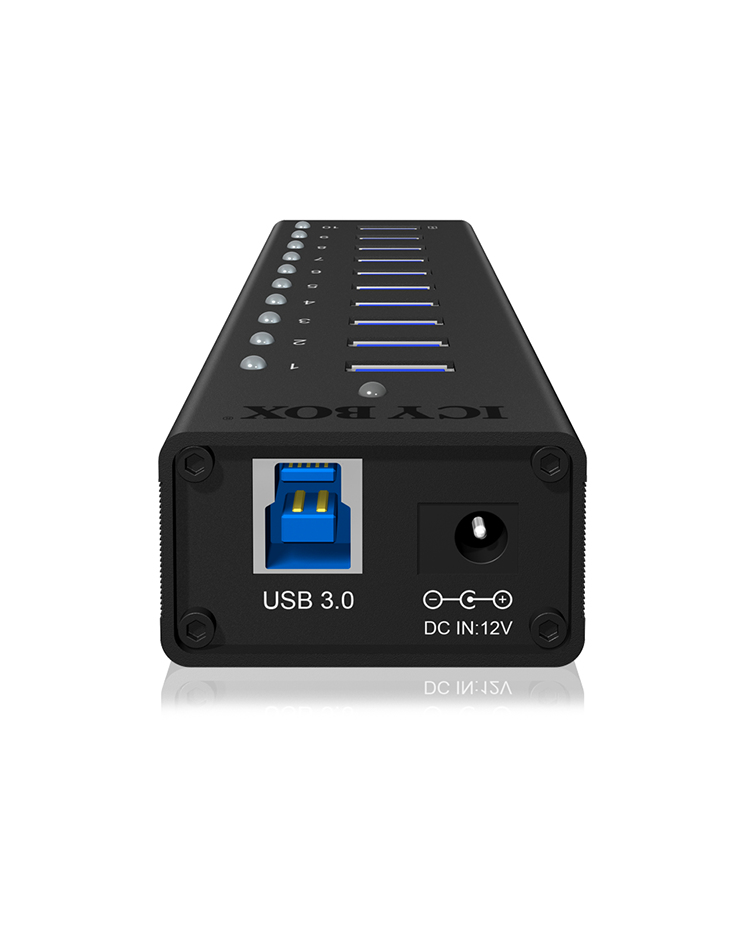 Raidsonic ICY BOX IB-AC6110 10-Port USB 3.0 Hub – Ansicht 3