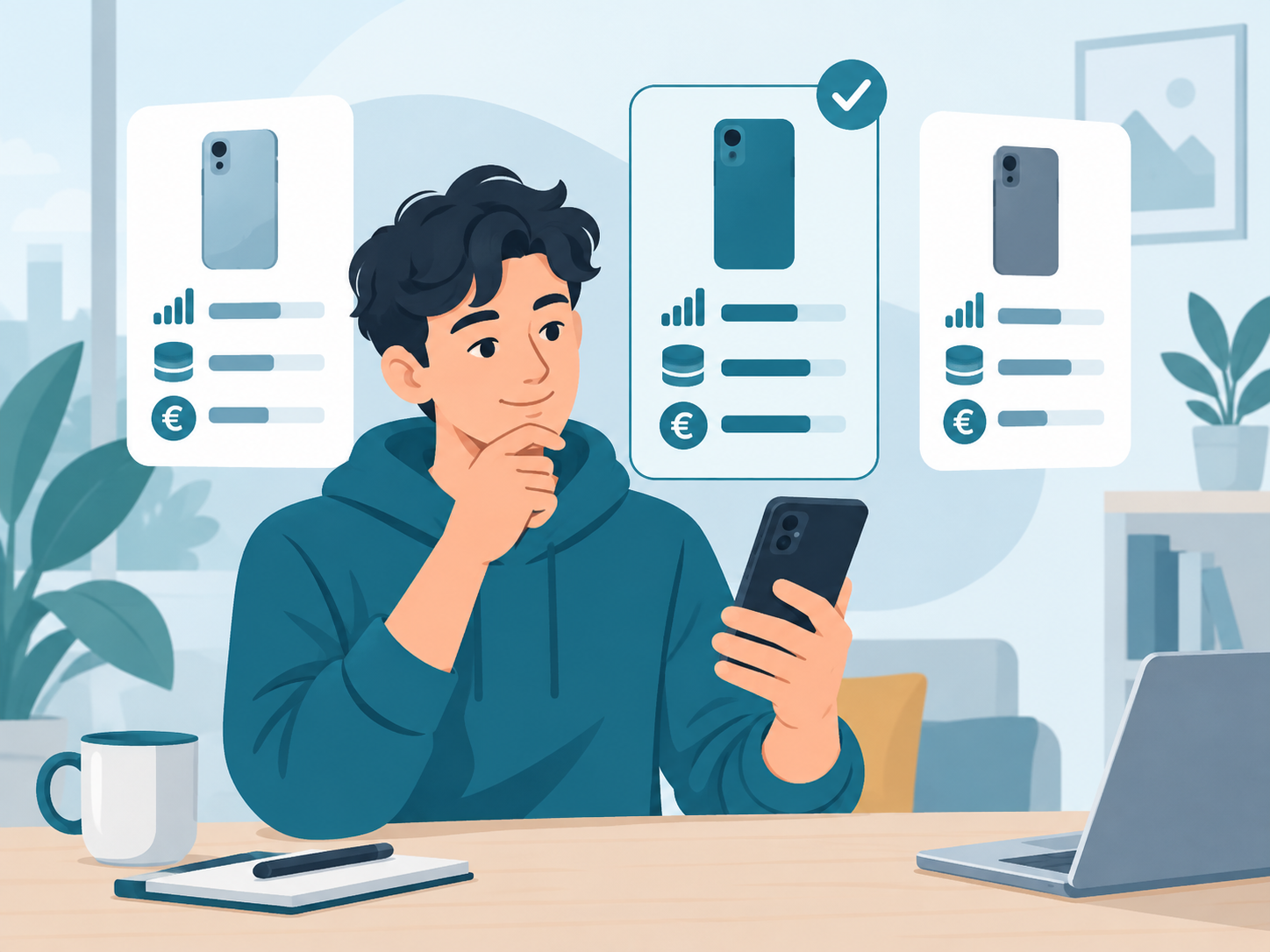 Illustration zum persönlichen Handyvertrags-Check