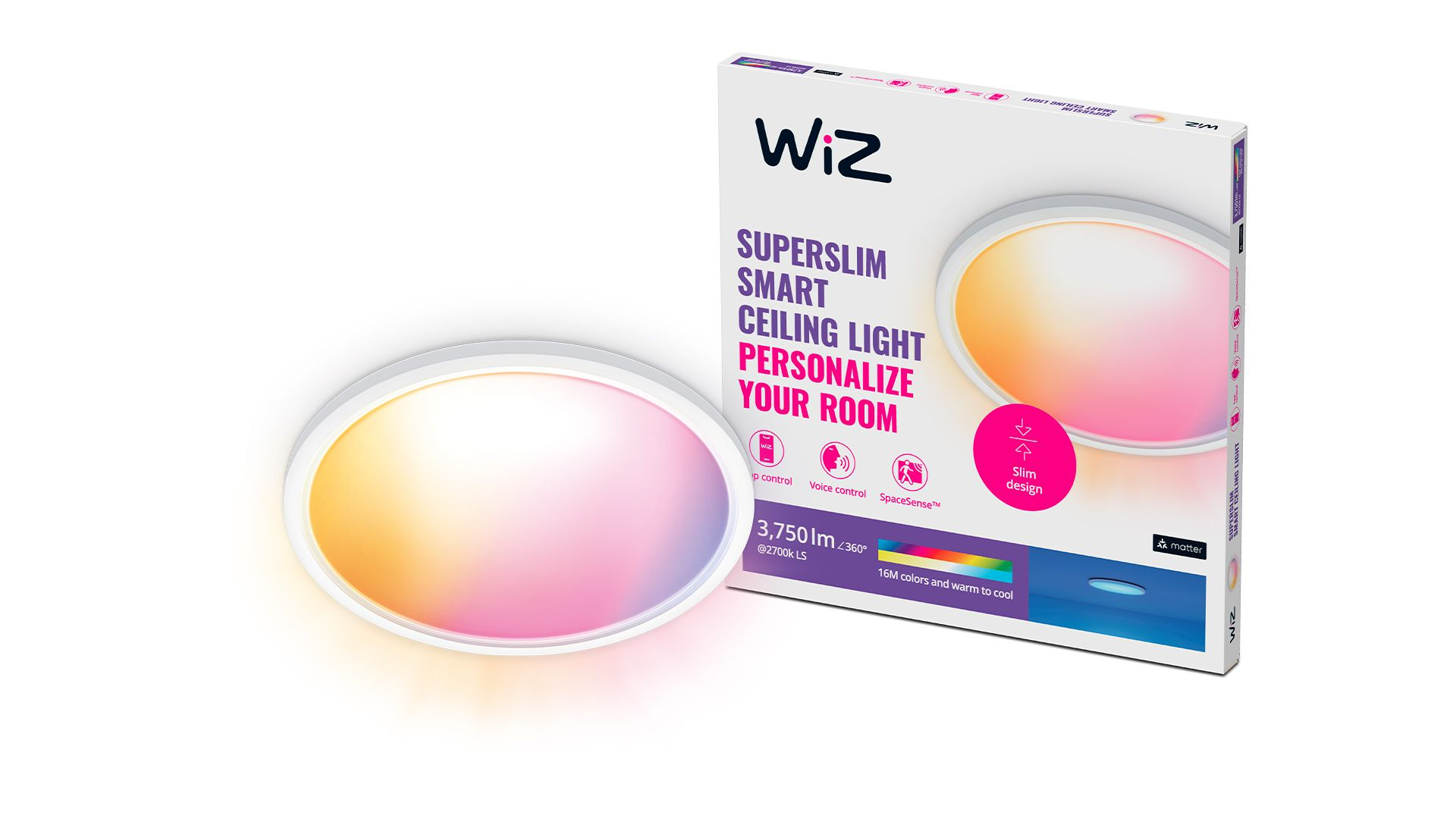 WiZ SuperSlim Deckenleuchte Tunable White&Color 3800lm Weiß 1cb73e14284870823c392e5fc8758c70a8d05e53 WiZ SuperSlim Deckenleuchte Tunable White&Color 3800lm Weiß 1cb73e14284870823c392e5fc8758c70a8d05e53
