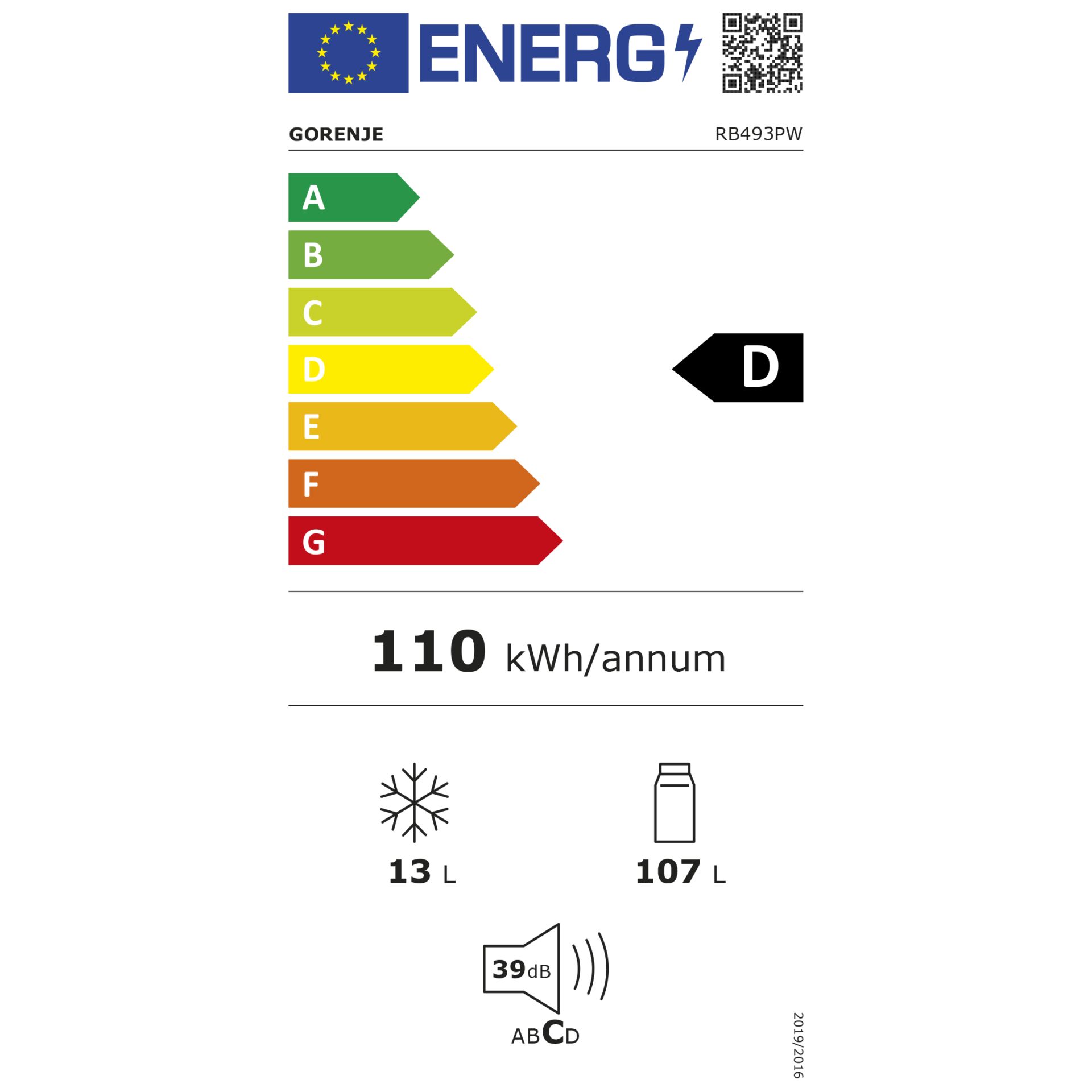 Gorenje RB493PW weiß