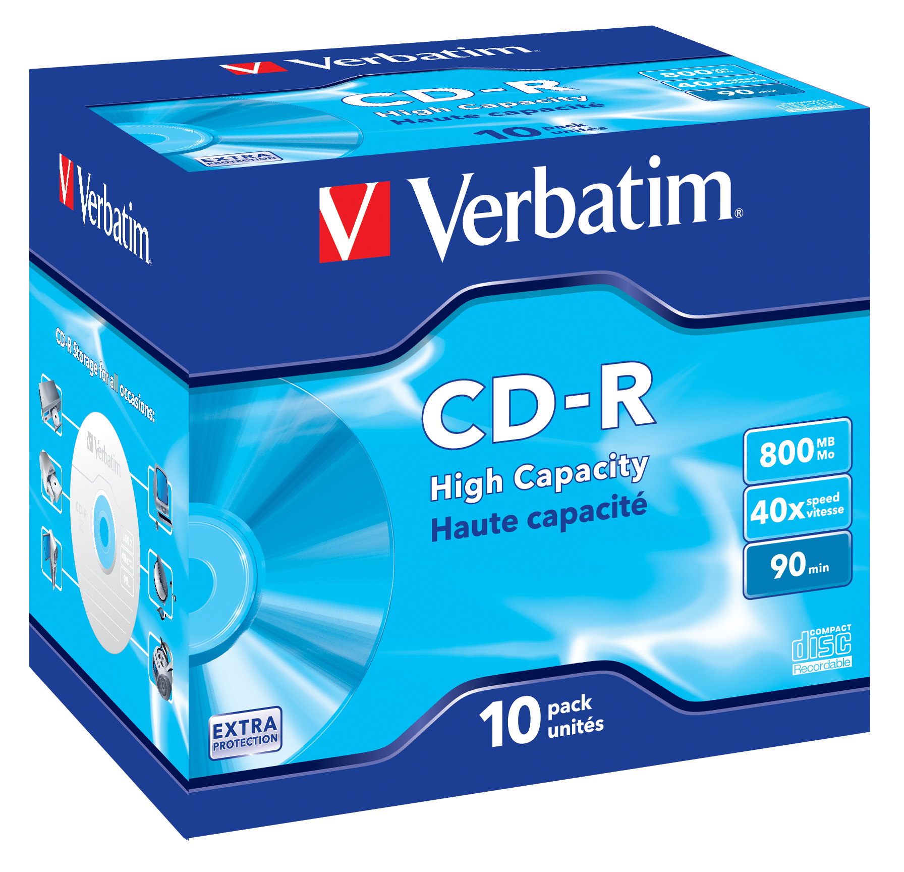 Verbatim 43428 CD-Rohling CD-R 800 MB 10 Stück(e)