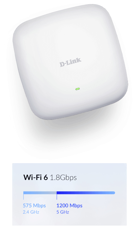 D-Link DAP-X2810 AX1800 Wi-Fi 6 Dual-Band PoE Access Point 92653330_4840250744