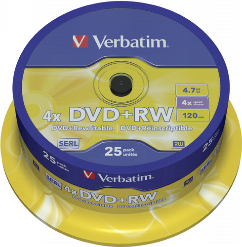 1x25 Verbatim DVD+RW 4,7GB