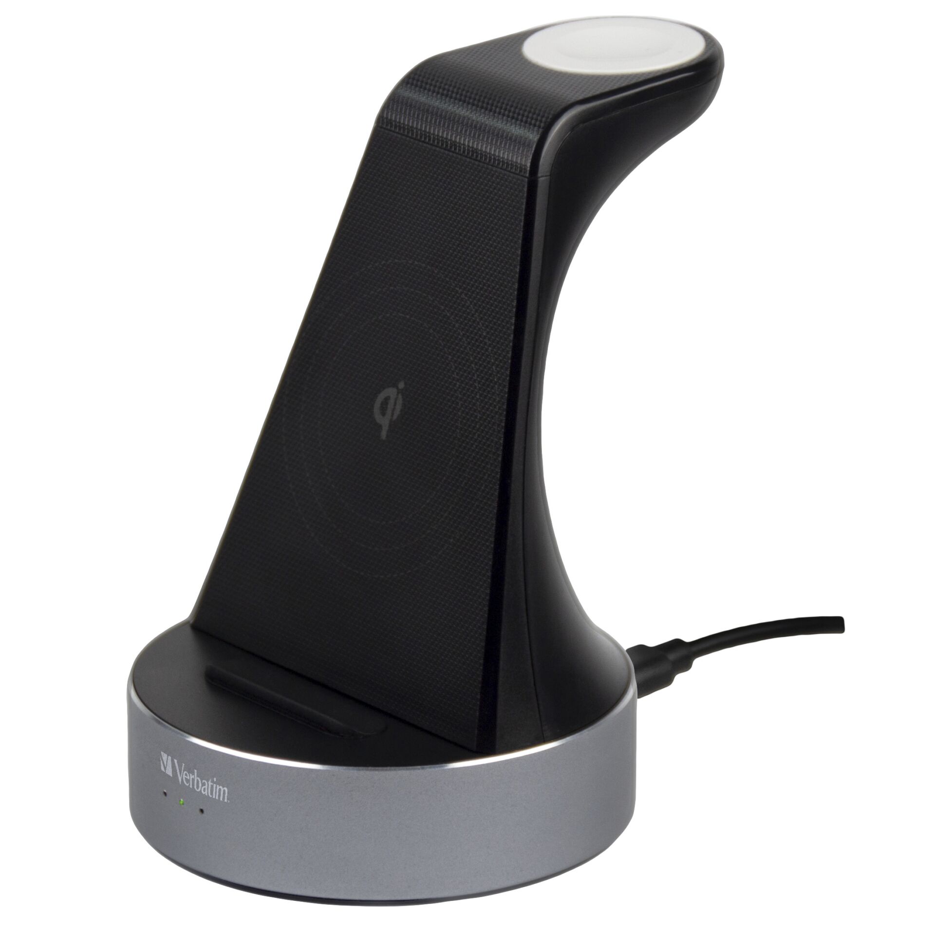 802300_00 Verbatim WCS-02 Aluminium 3-in-1 Qi Wireless+Apple Watch Charger