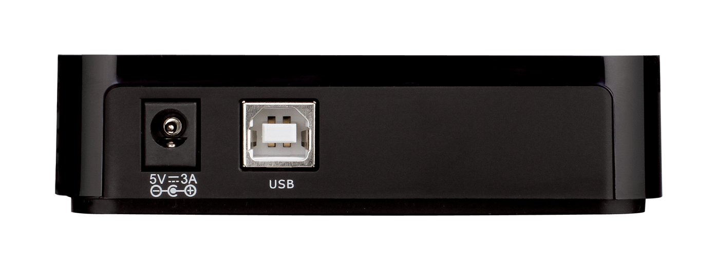 D-Link DUB-H7 USB 2.0 Type-B 480 Mbit/s Schwarz