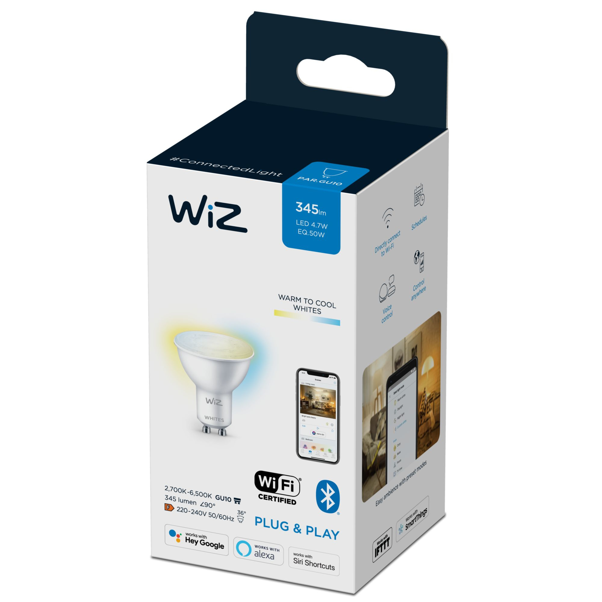 WiZ Wi-Fi BLE 50W GU10 927-65 TW 1PF/6 87224530_8634879912