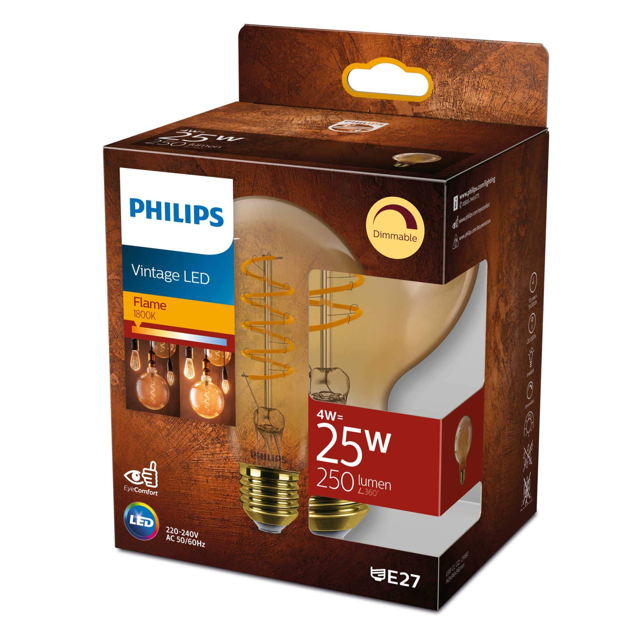 Philips LED classic Vintage Globelampe 25W E14 Gold dimmb 1erP 92657469_1784606755