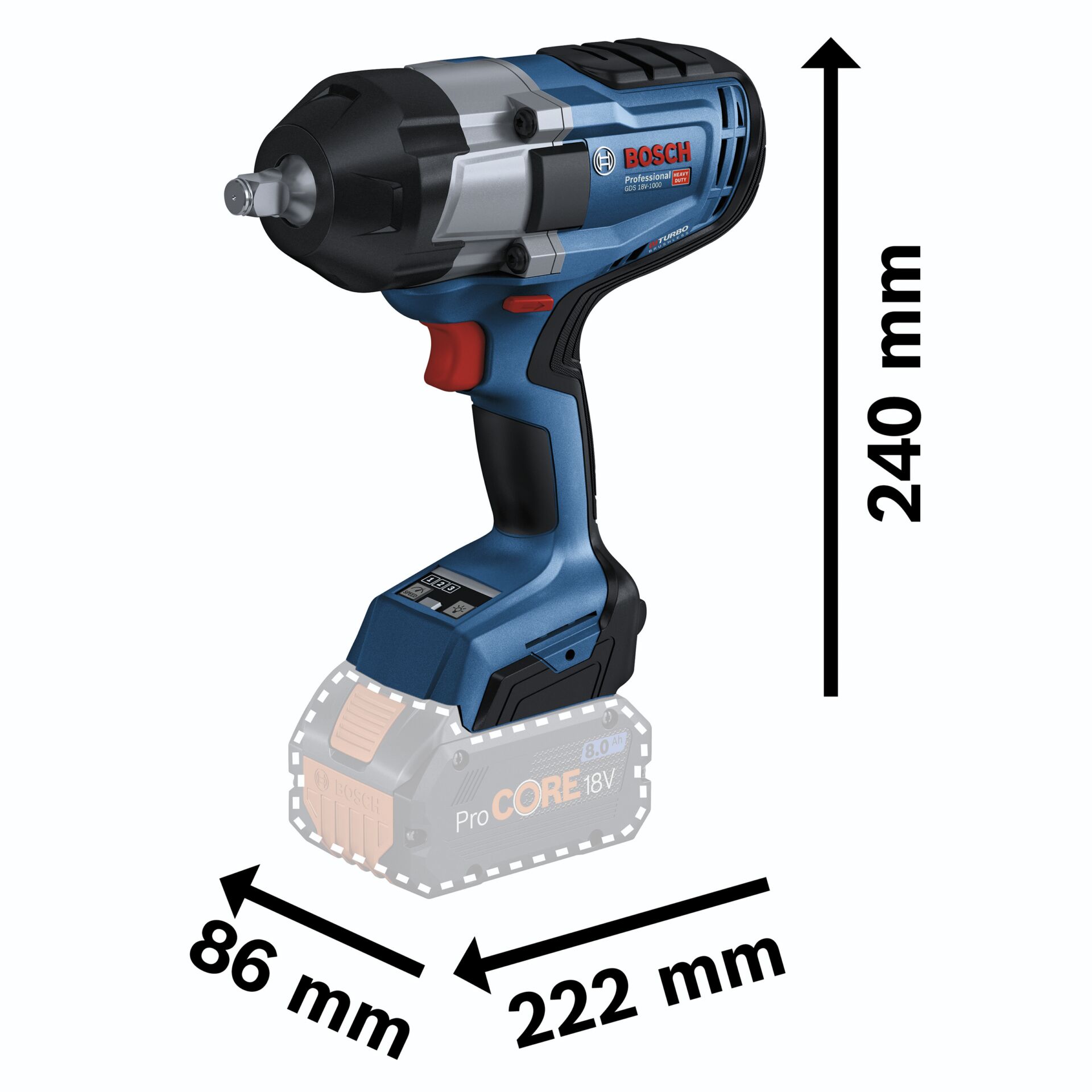 Bosch GDS 18V-1000 Professional Akku-Drehschlagschrauber