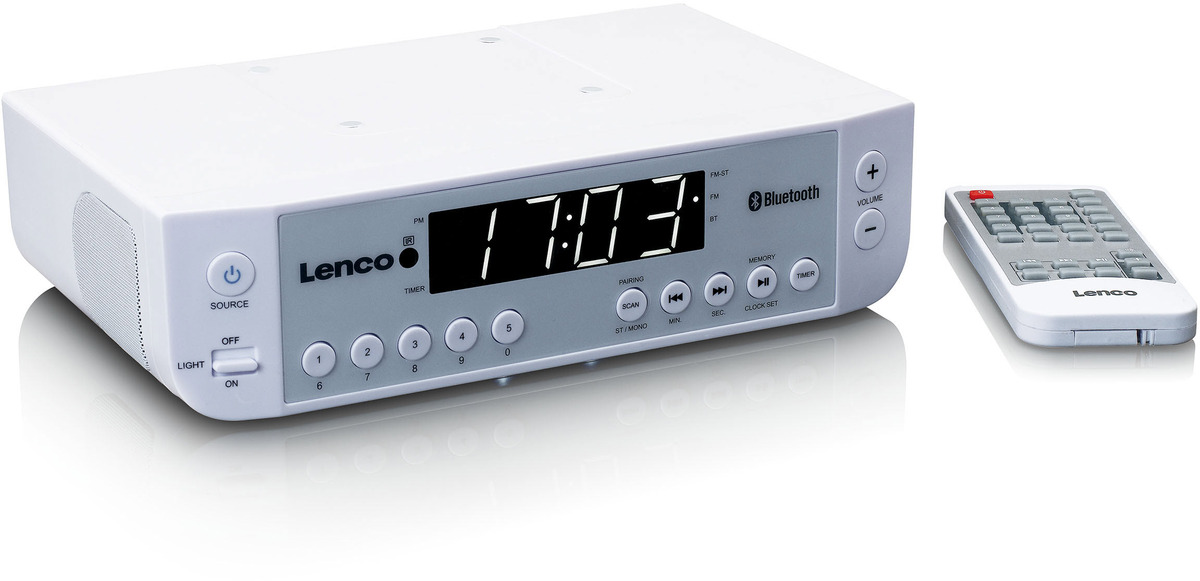 Lenco KCR-100 Küchenradio mit BT, Timer, LED -Weiß-