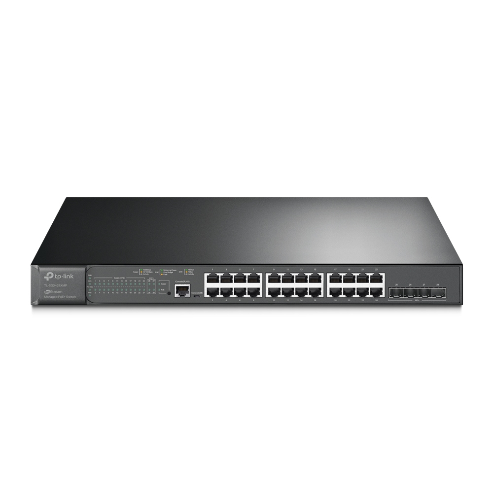 TP-Link TL-SG3428XMP 24-Port Gigabit Managed Switch 4x 10G SFP 6b4f1d61792693a103d229c065d2c23b