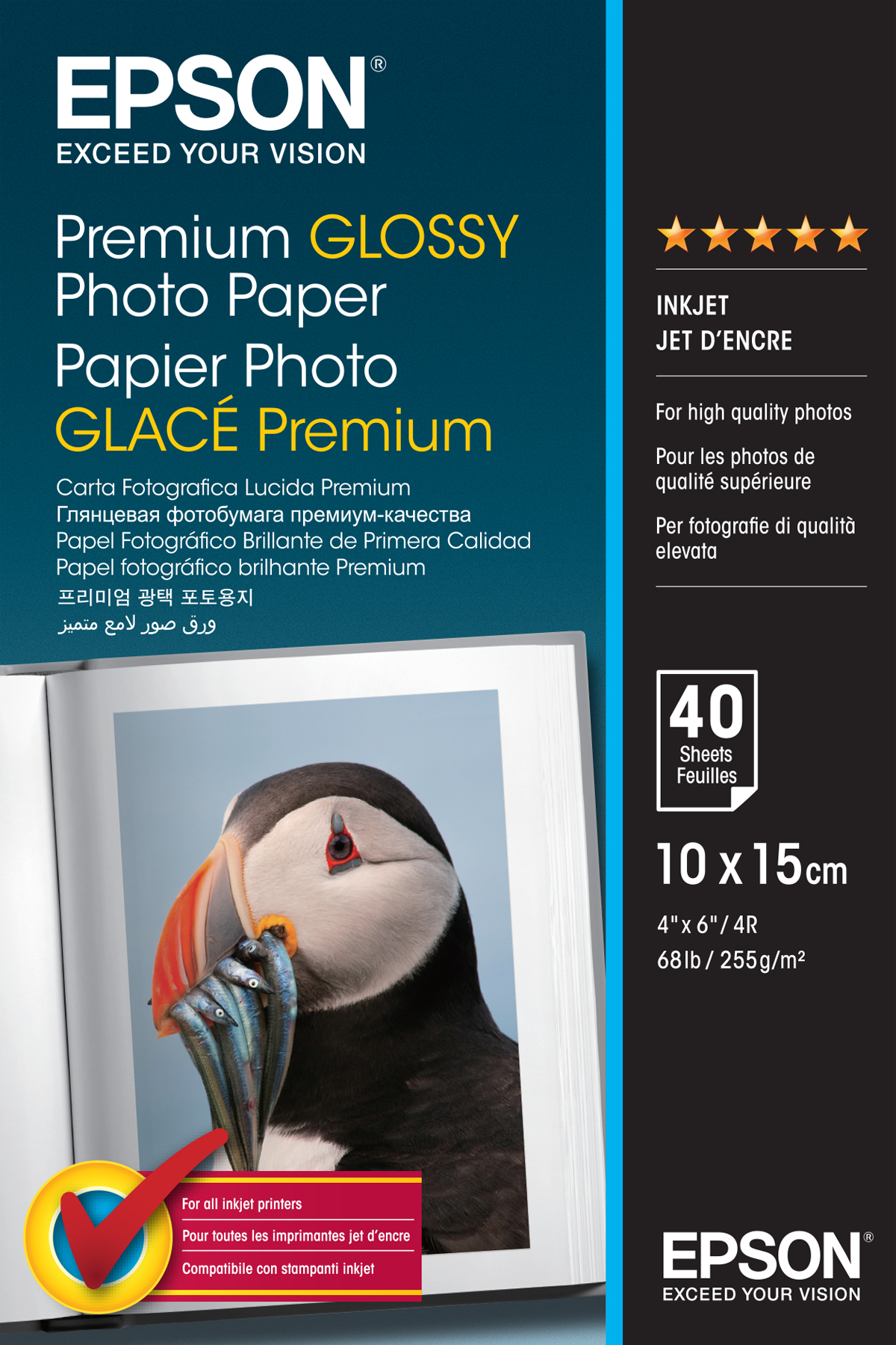 Epson Fotopapier Premium glänzend C13S042153 -10x15cm-40 Bl- 937157_5237364468