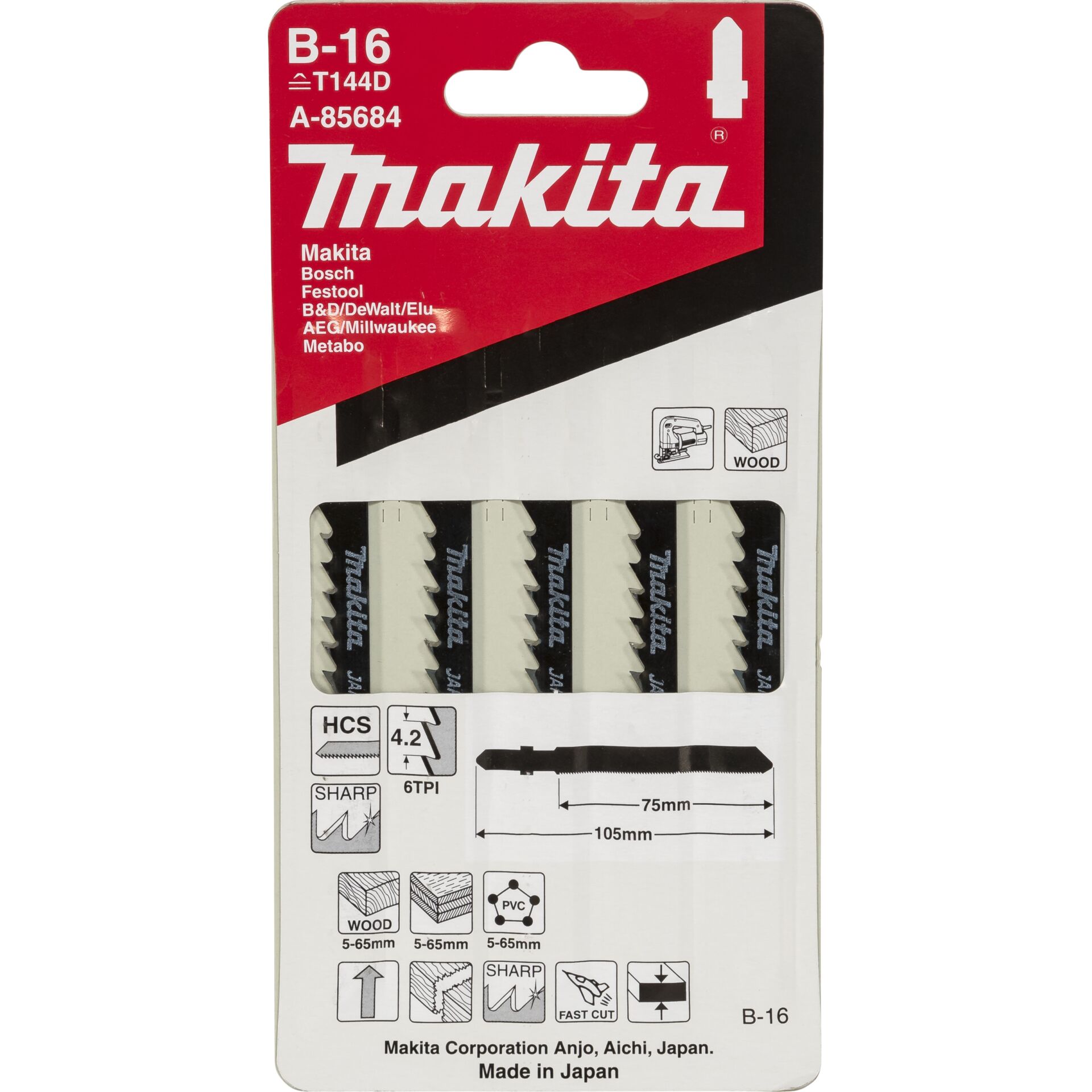 Makita A-85684 Stichsägeblatt B-16 807158_00