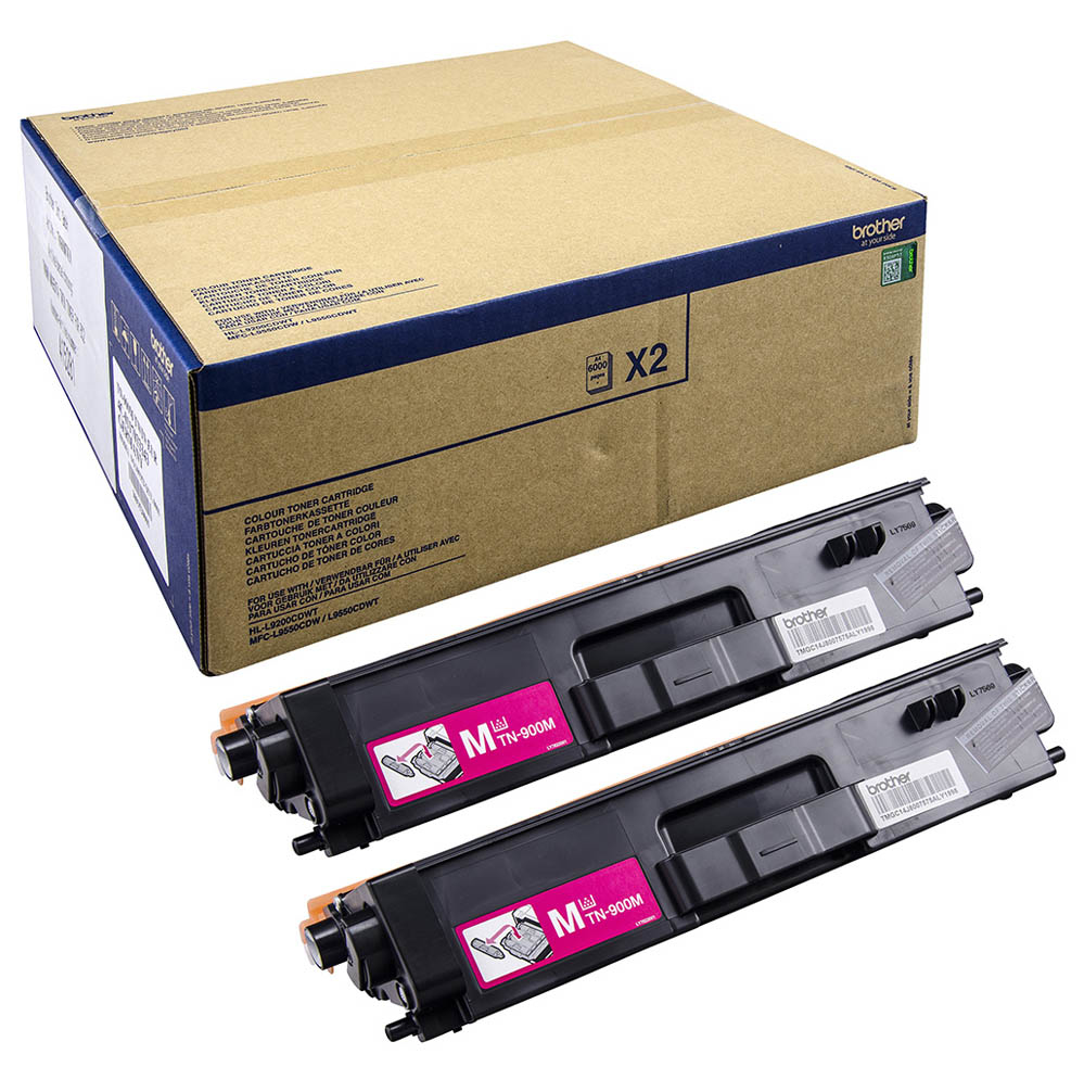 Brother TN-900MTWIN Lasertoner 12000Seiten Magenta Lasertoner / Patrone
