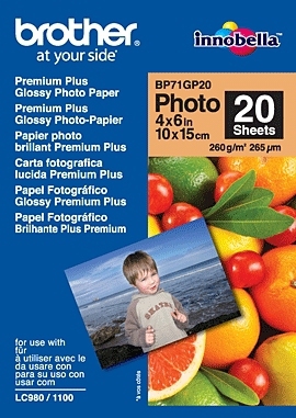 Brother BP71GP20 Premium Glossy Photo Paper Weiß Fotopapier