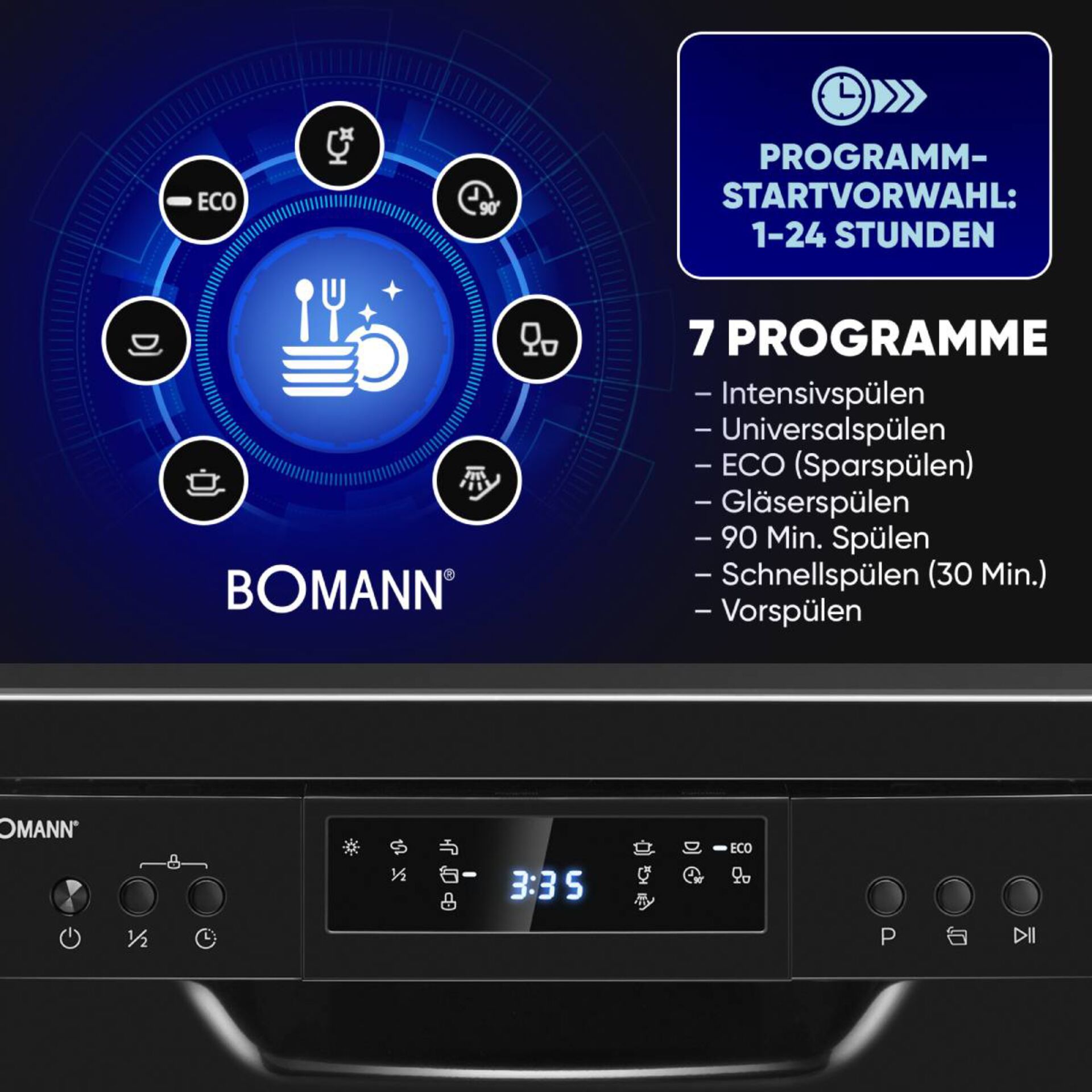 Bomann GSP 7418 schwarz   45 cm 118129_06