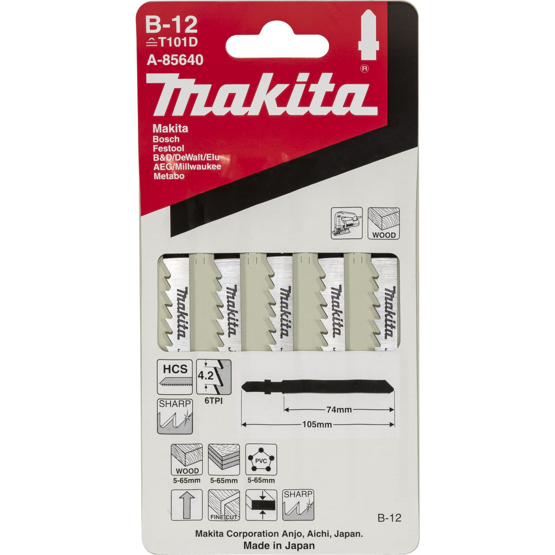 Makita A-85640 Stichsägeblatt B-12 807144_00