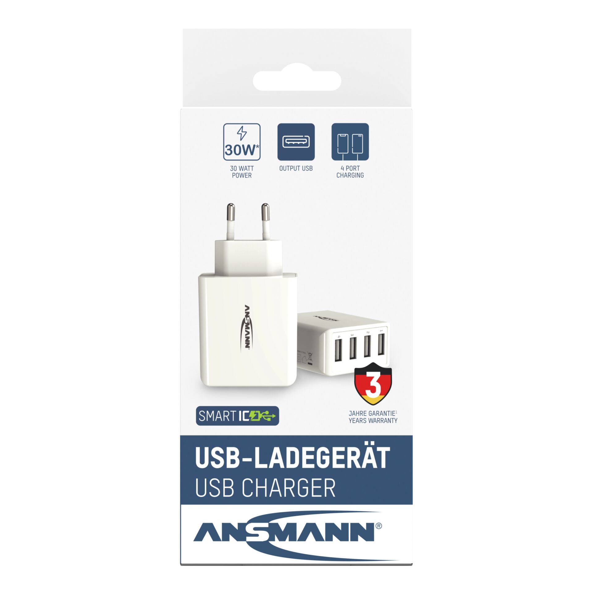 Ansmann Home Charger HC430 4xUSB 3000mA weiß
