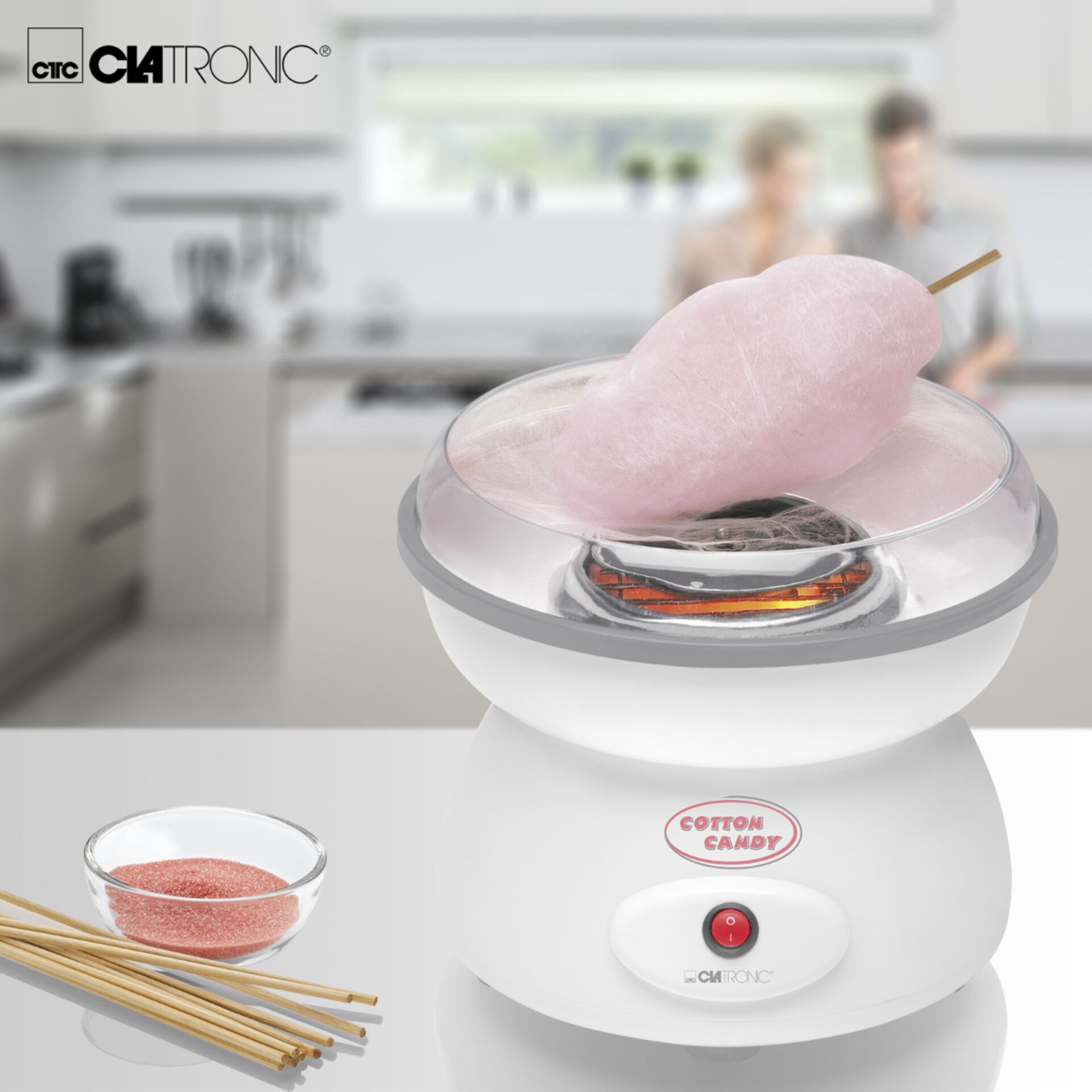 Clatronic ZWM 3478 weiß Zuckerwatte Maschine