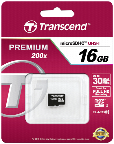 Transcend microSDHC         16GB