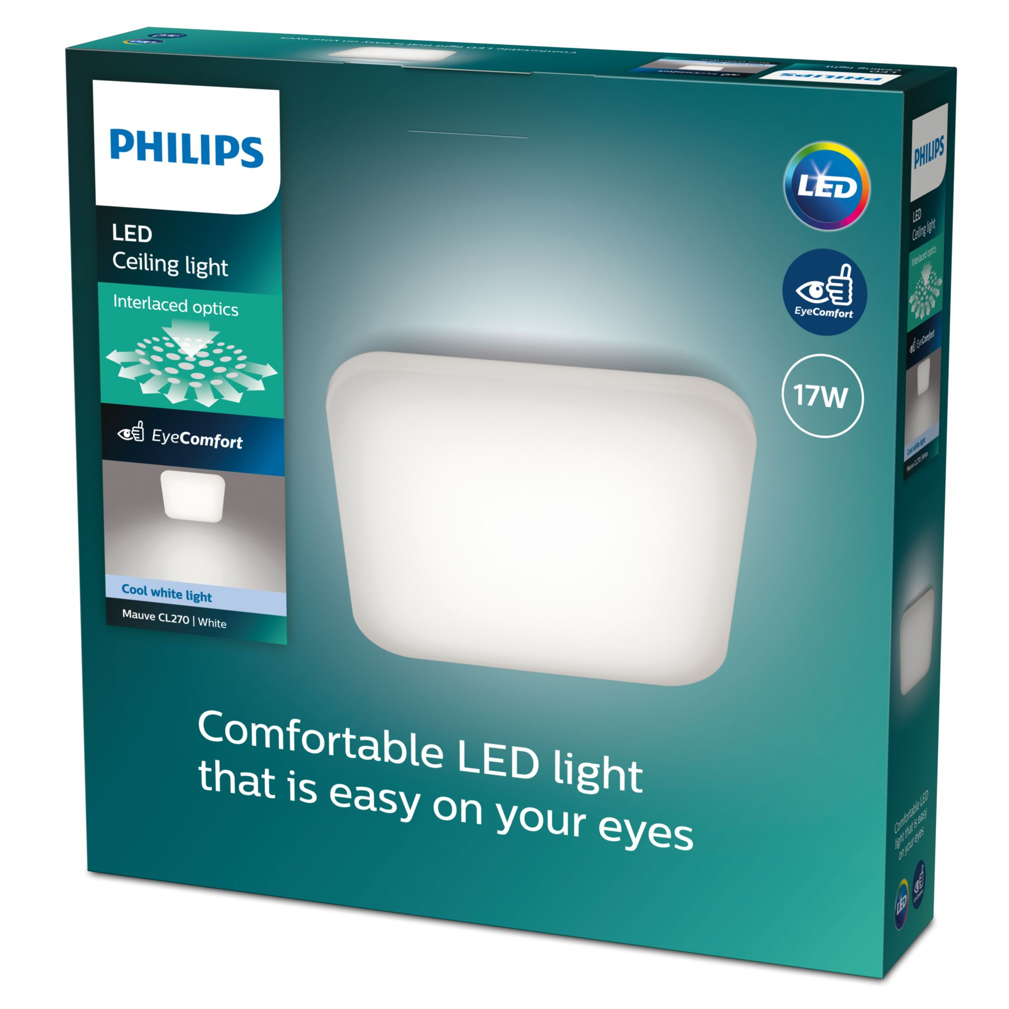 Philips myLiving LED Deckenleuchte Mauve 2000lm Weiß viereckig fca46b54c9447adf1c523ef05ac32e52