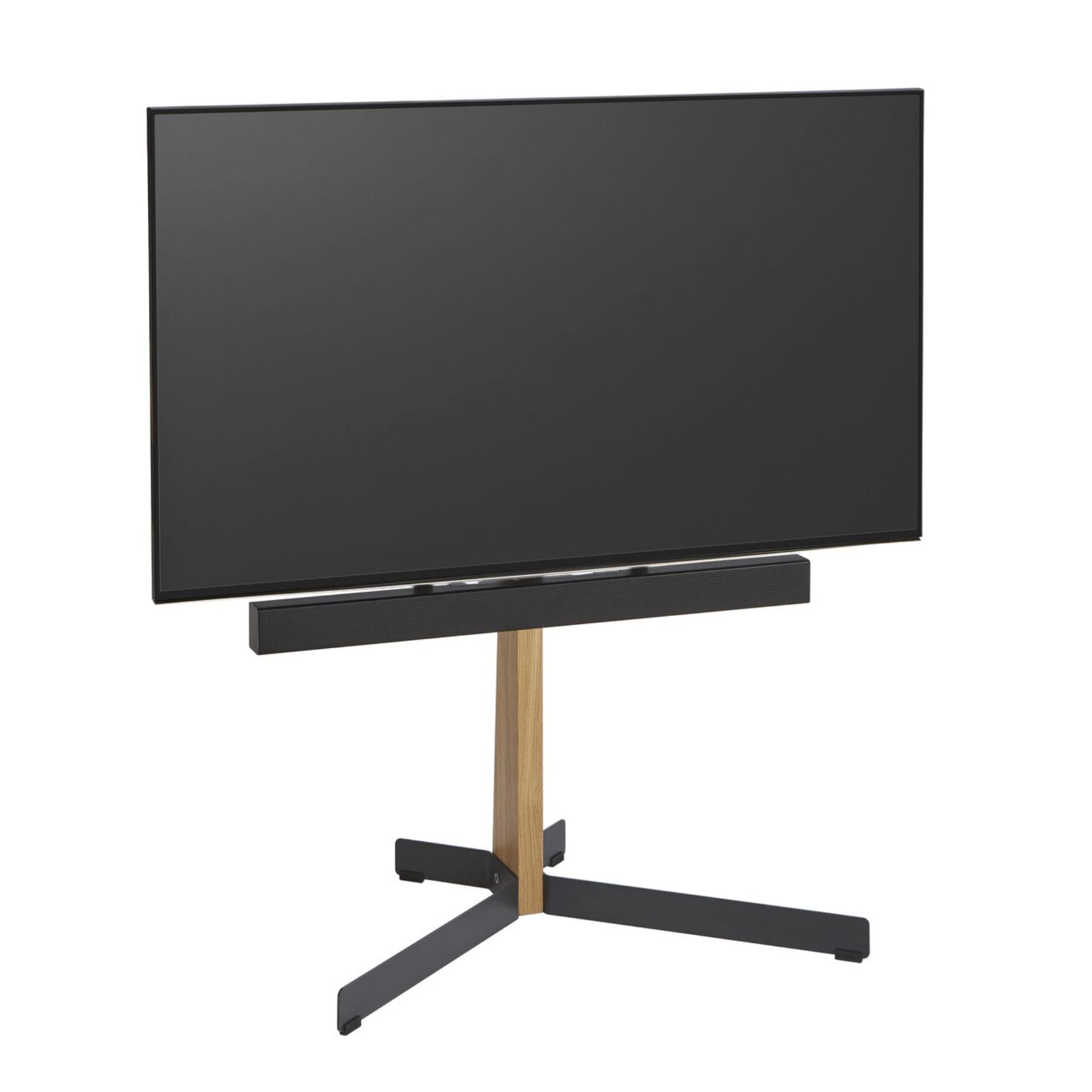 Vogels COMFORT TVS 3695 schwarz Standfuß Eiche / Stahl 701150_01