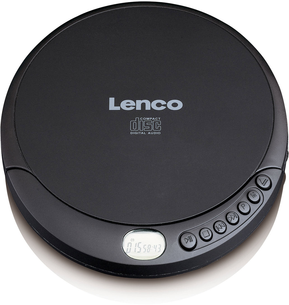 Lenco CD-010 CD Player/Discman mit Ladefunktion -Schwarz-