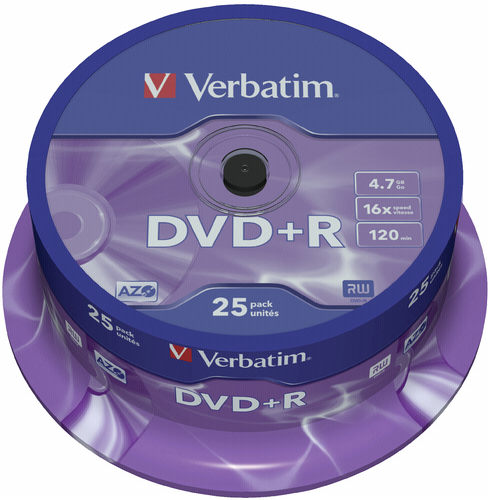 1x25 Verbatim DVD+R 4,7GB