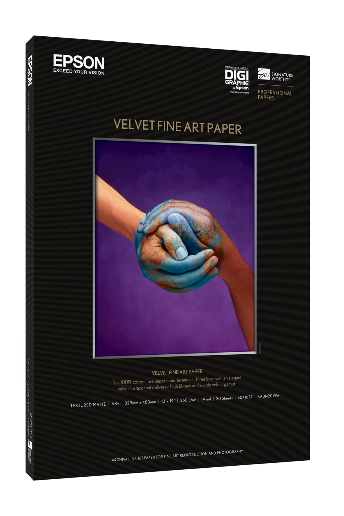 Epson Velvet Fine Art Paper, DIN A2, 260 g/m², 25 Blatt