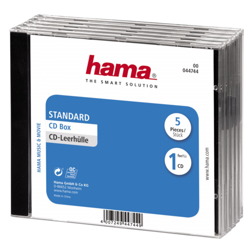 1x5 Hama CD-Box Jewel-Case