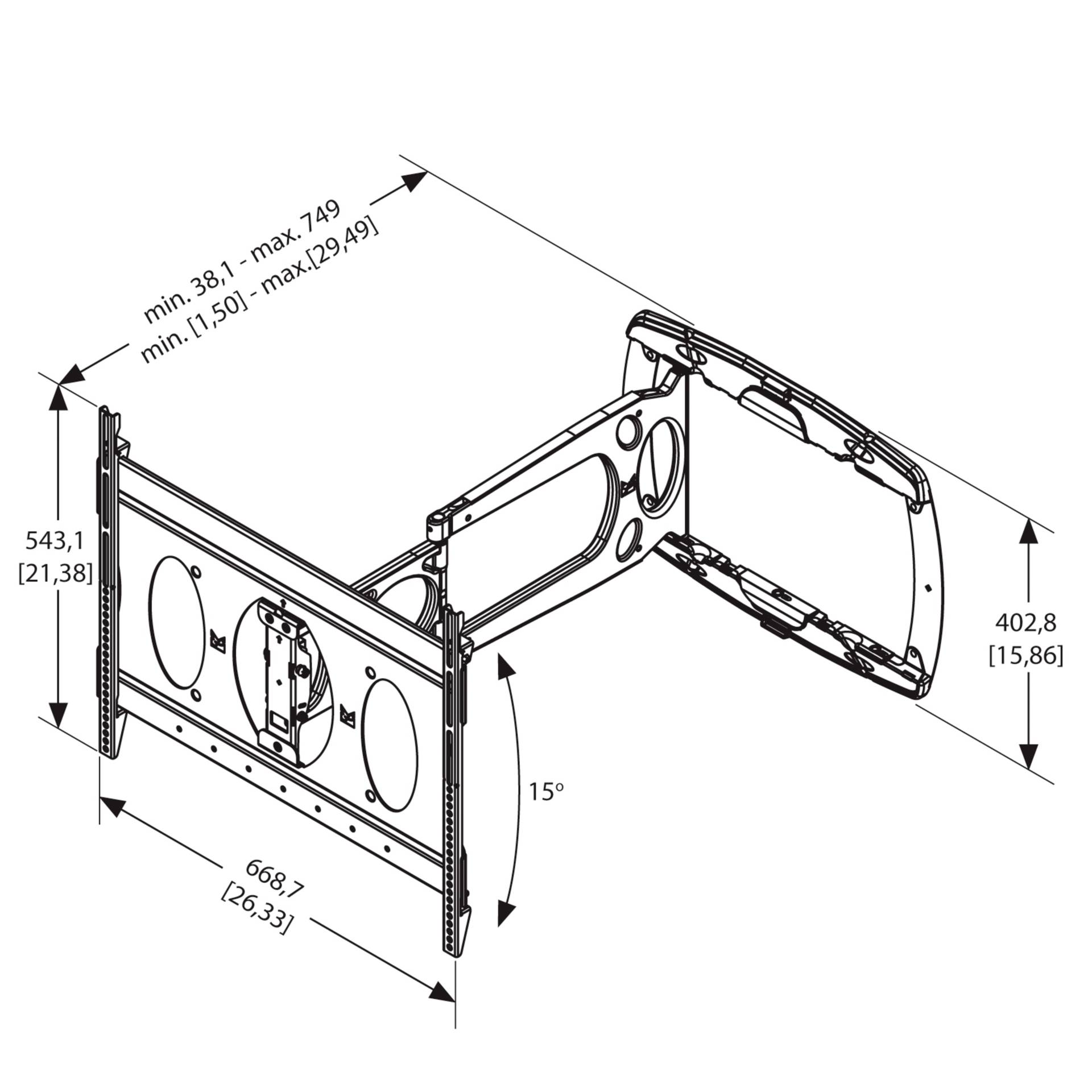 Vogels PFW 6850 Display Wandhalterung 192103_05