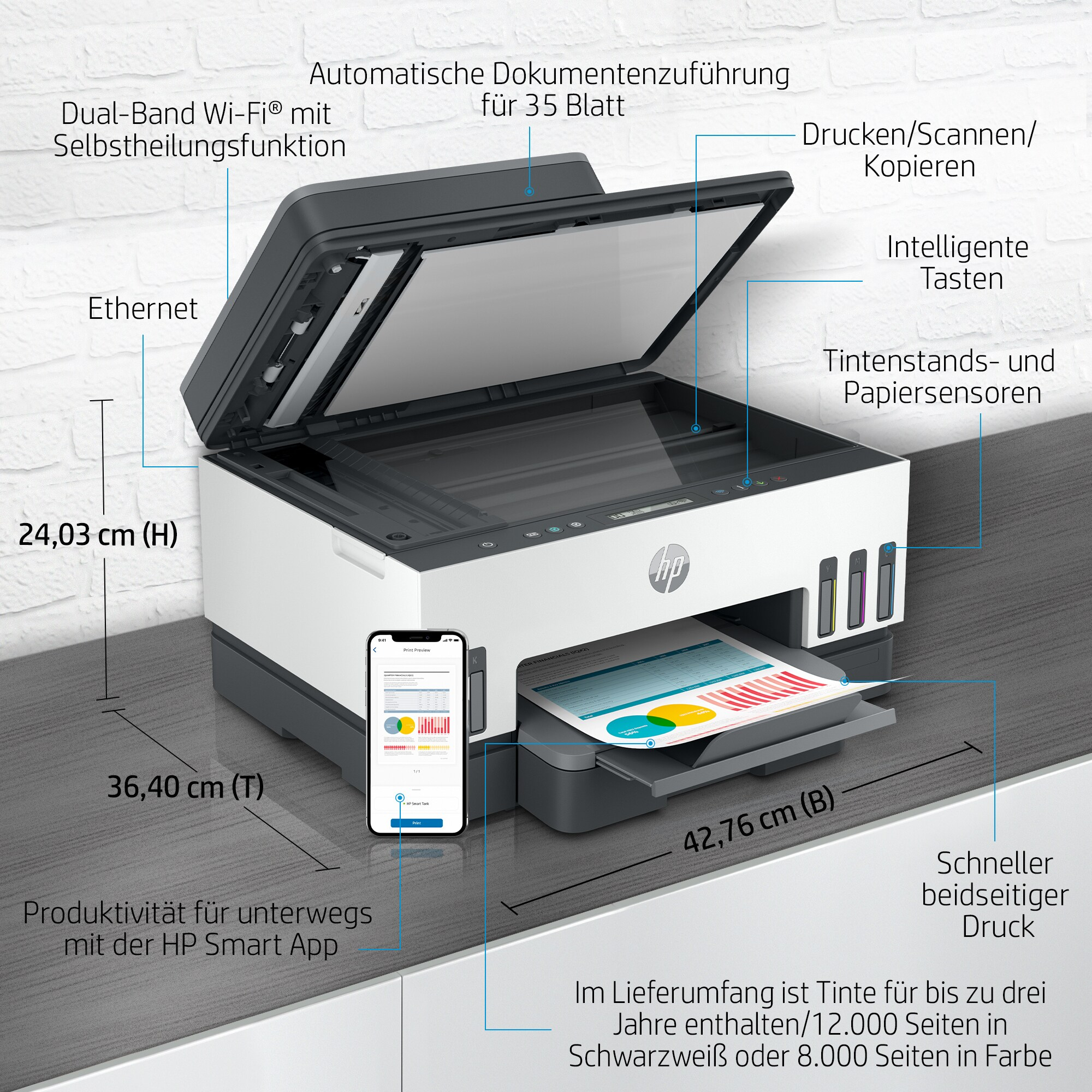 HP Smart Tank 7305 3in1 Multifunktionsdrucker 91417254_2795106299