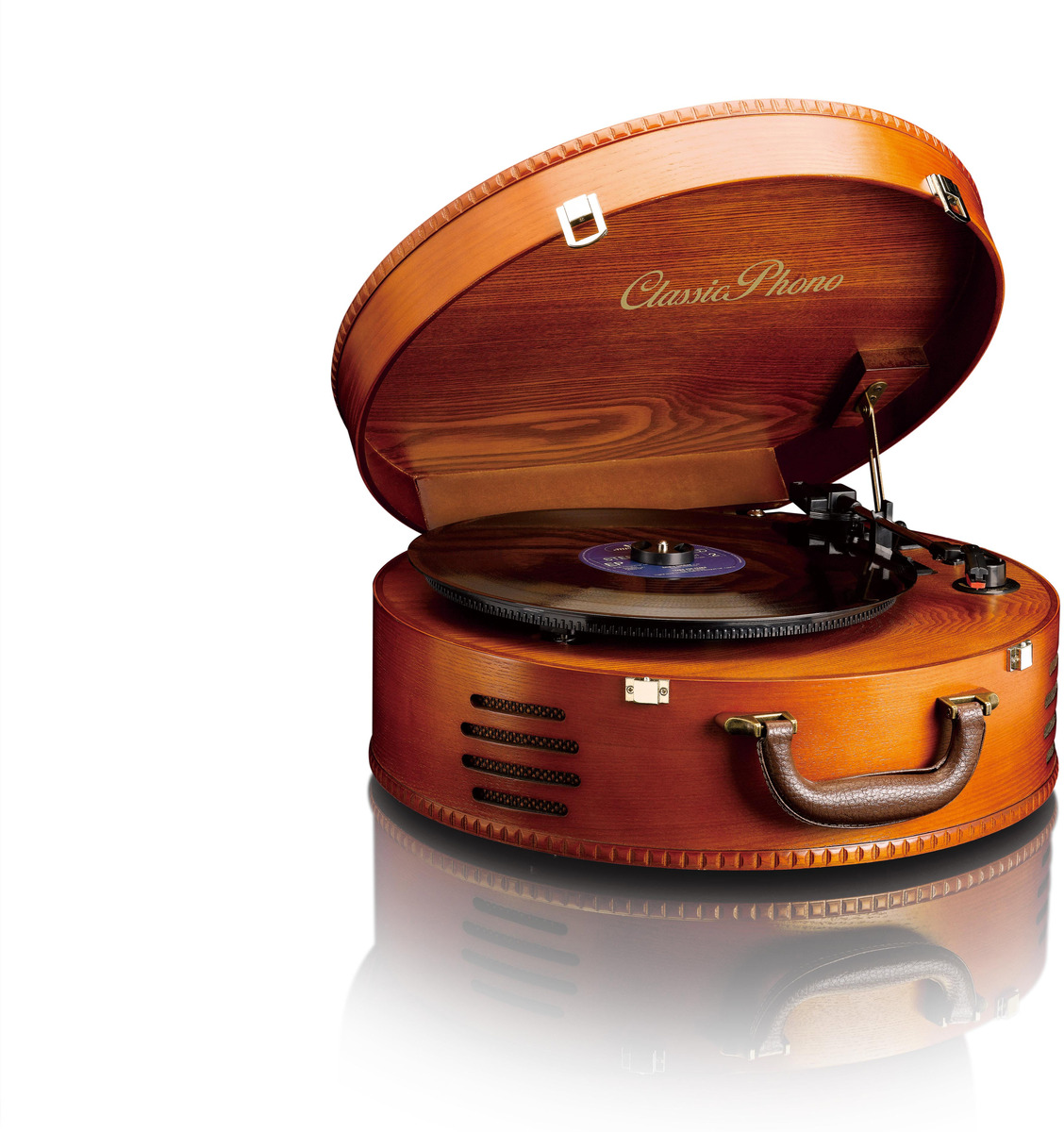 100000016551H Lenco TT-34 Koffer-Plattenspieler im Holzgehäuse mit USB