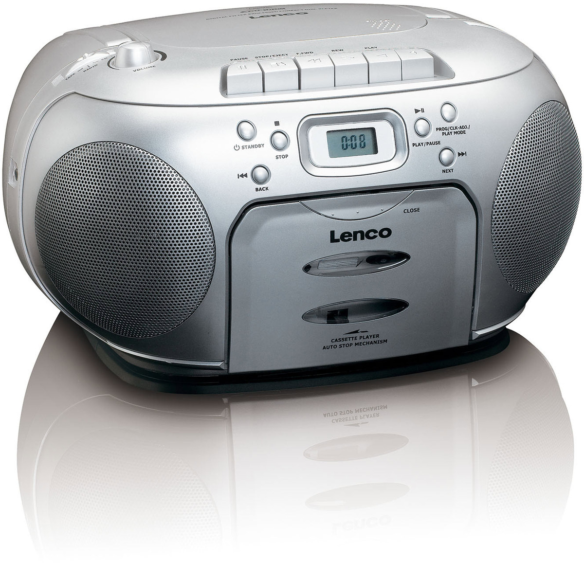 Lenco SCD-420SI CD-Radio mit Kassette -Silber-
