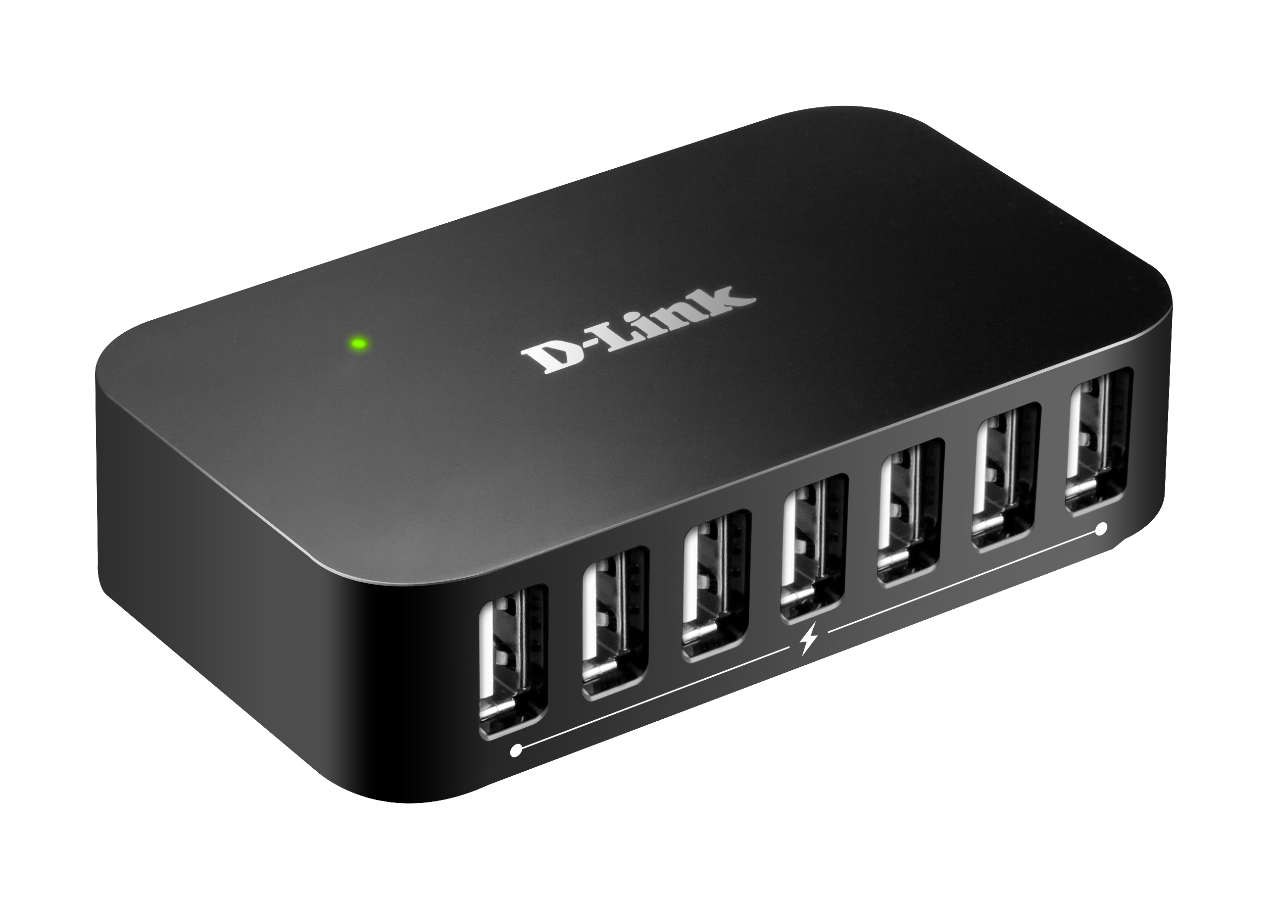 D-Link DUB-H7 USB 2.0 Type-B 480 Mbit/s Schwarz