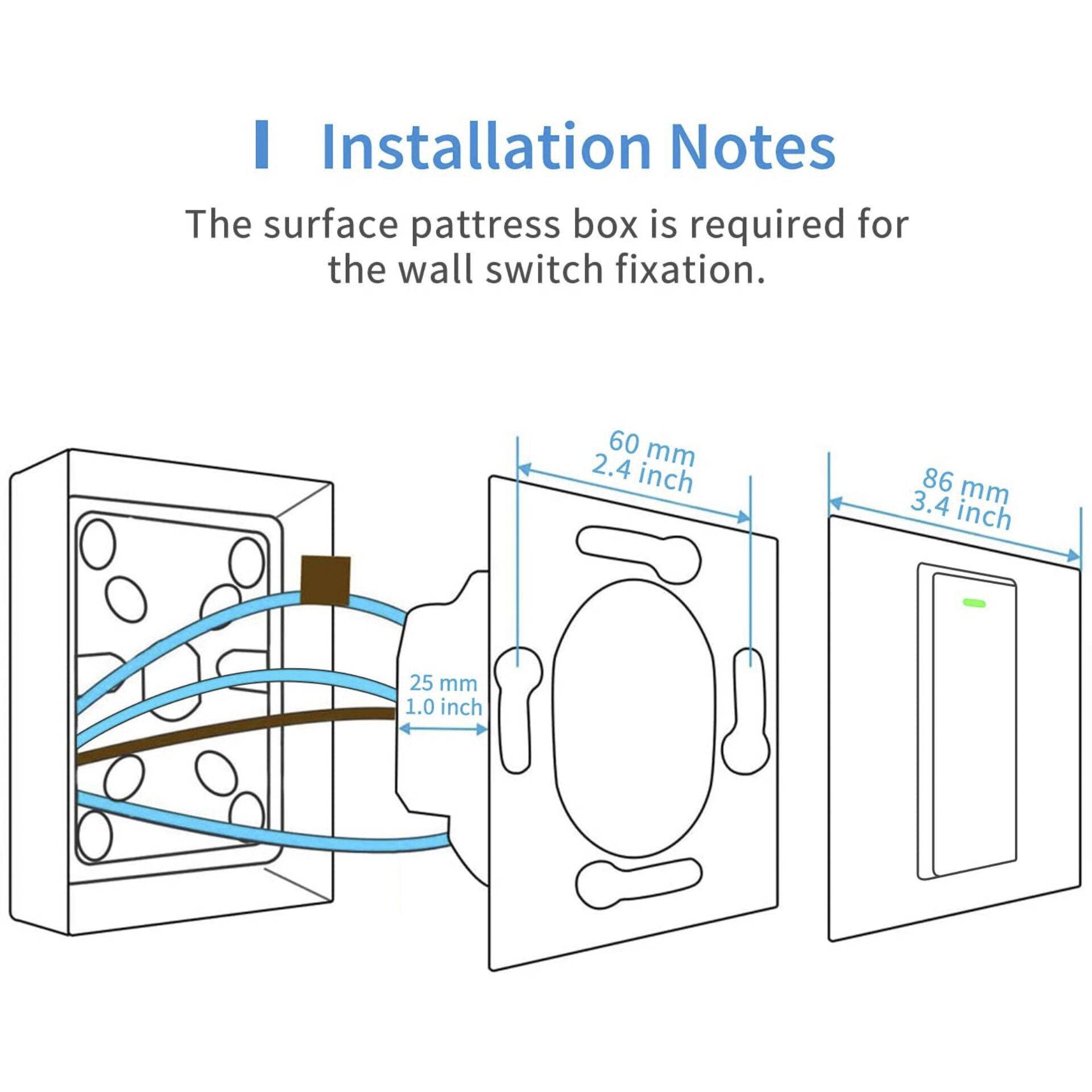 Meross Smart Wi-Fi 1 Way Wall Switch