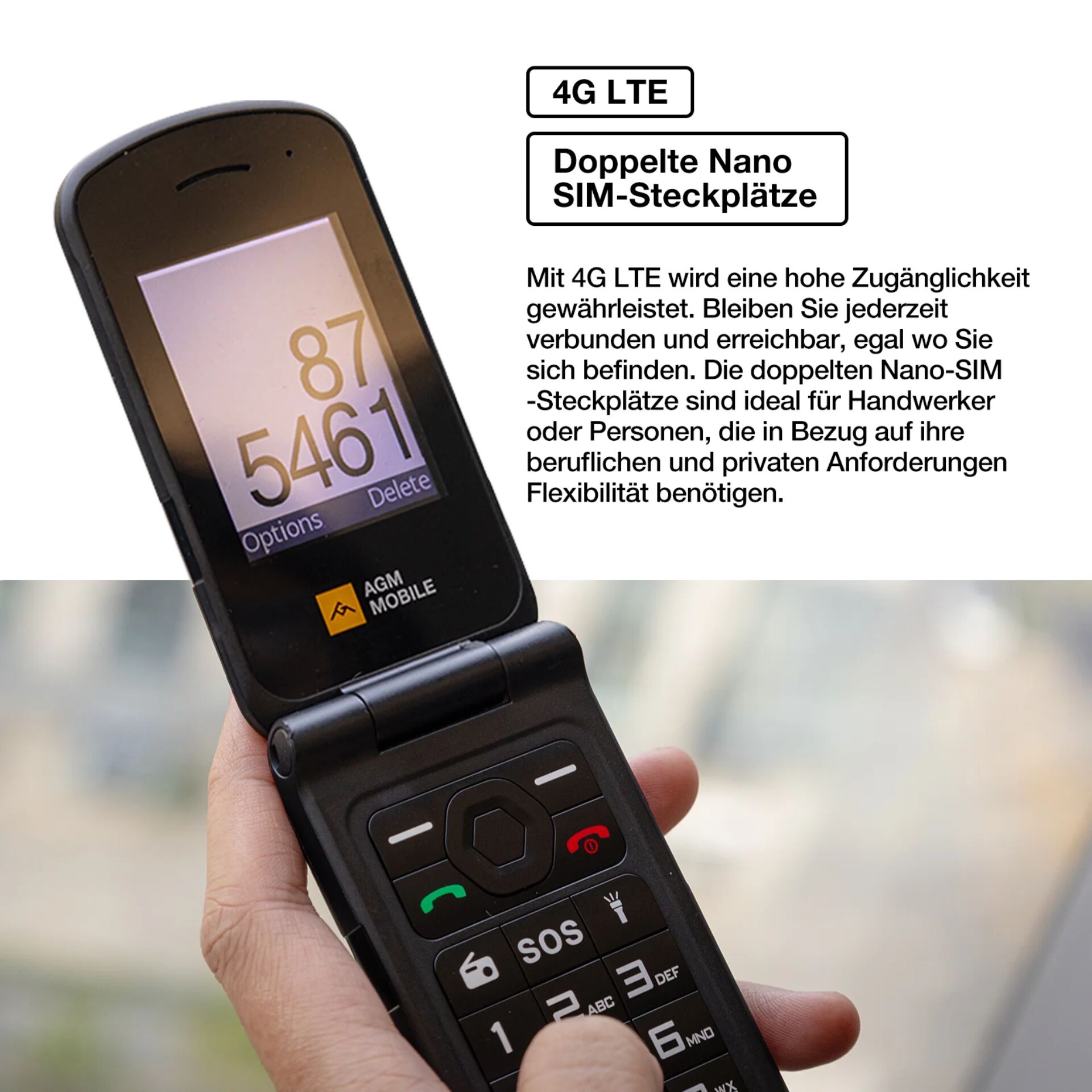 AGM M10 Klapper (4G) Rugged 136042_03