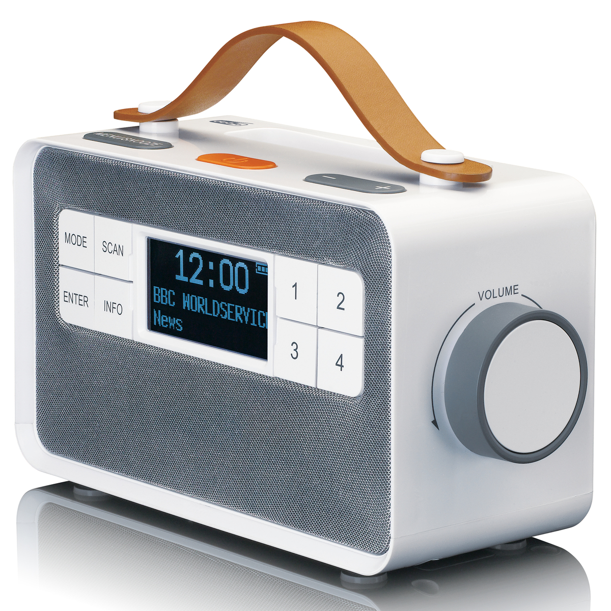 Lenco PDR-065WH Tragbares DAB+/FM-Radio -Weiß-