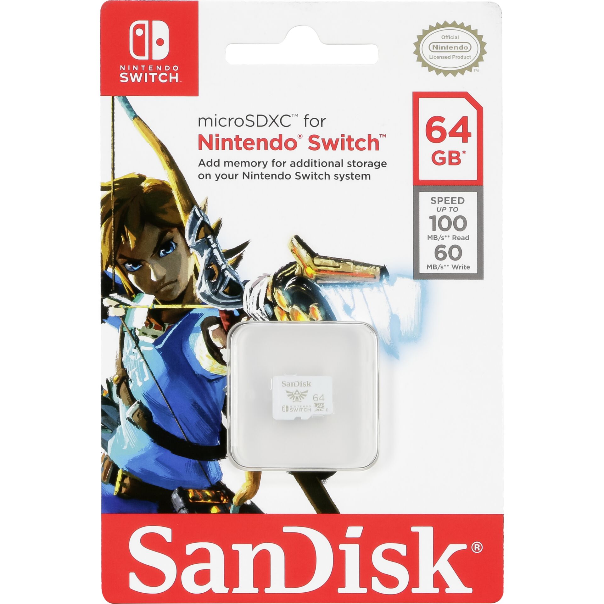SanDisk MicroSDXC 100MB     64GB Nintendo      SDSQXAT-064G-GNCZN 722395_00