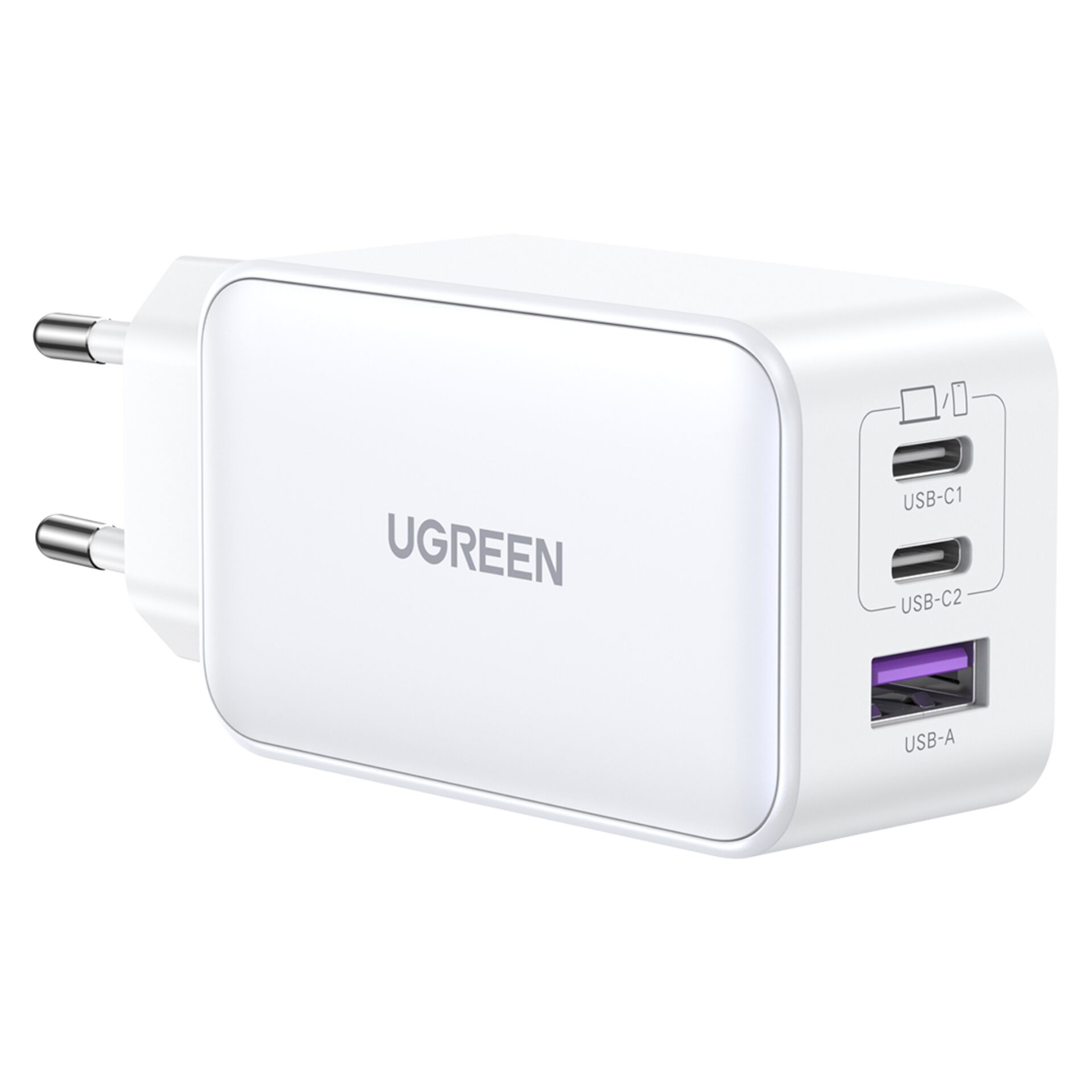 UGREEN Nexode USB-A+2*USB-C 65W GaN Tech Fast Charger White 784429_01