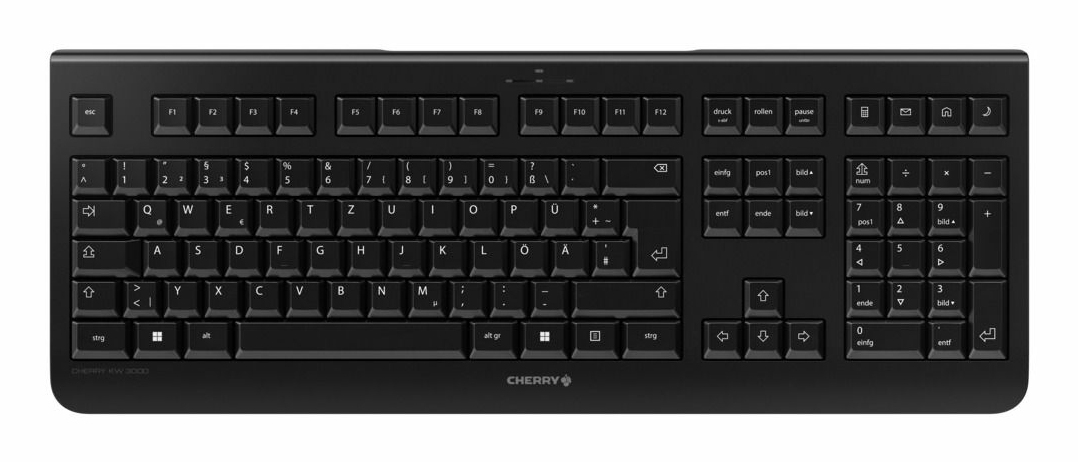 CHERRY KW 3000, WIN, QWERTZ Tastatur, Schwarz d00c2f402912d95e16d8ab1264a5175520fd1ca5