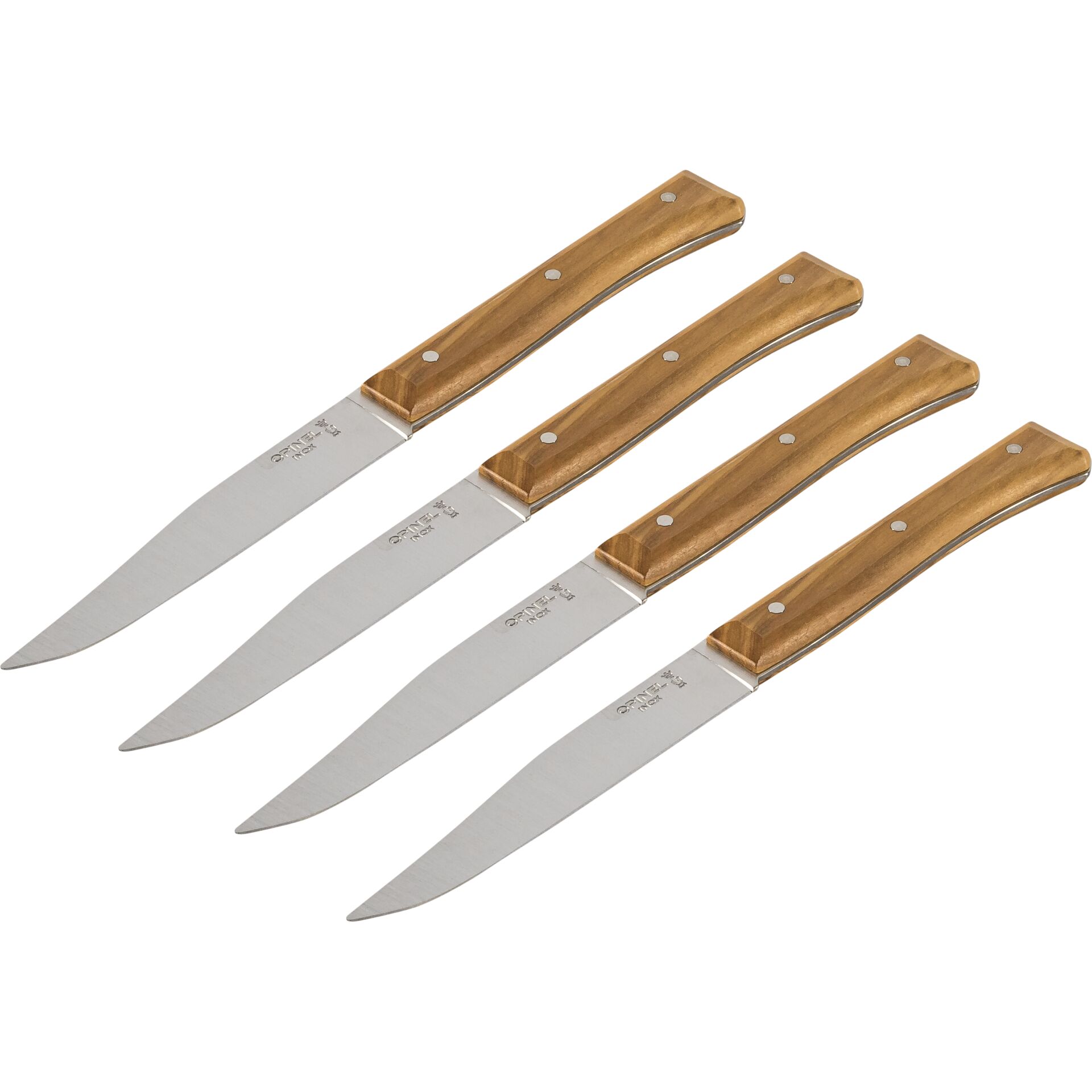 Opinel Tischmesserset Facette 4-teilig Olivenholz 831791_01