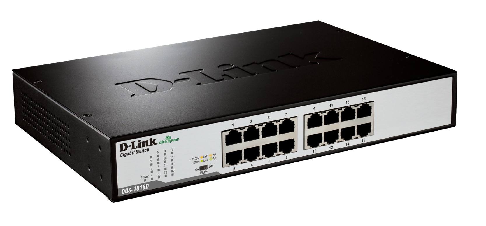 267449_21018g6IpnZPyMFvj D-Link DGS-1016D/E Unmanaged network switch Schwarz, Metallisch Netzwerk-Switch