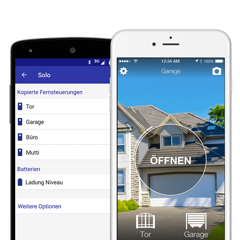 2 x 1Control SOLO - Öffner für Garage Bluetooth LE 4 für iPhone und Android Smartphone