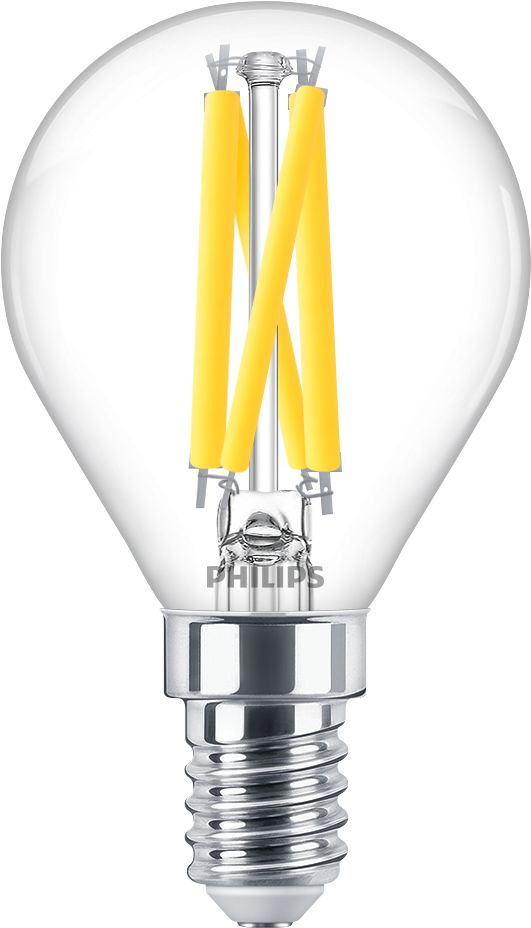 Philips LED classic WarmGlow Tropfenlampe 40W E14 Klar dimmbar