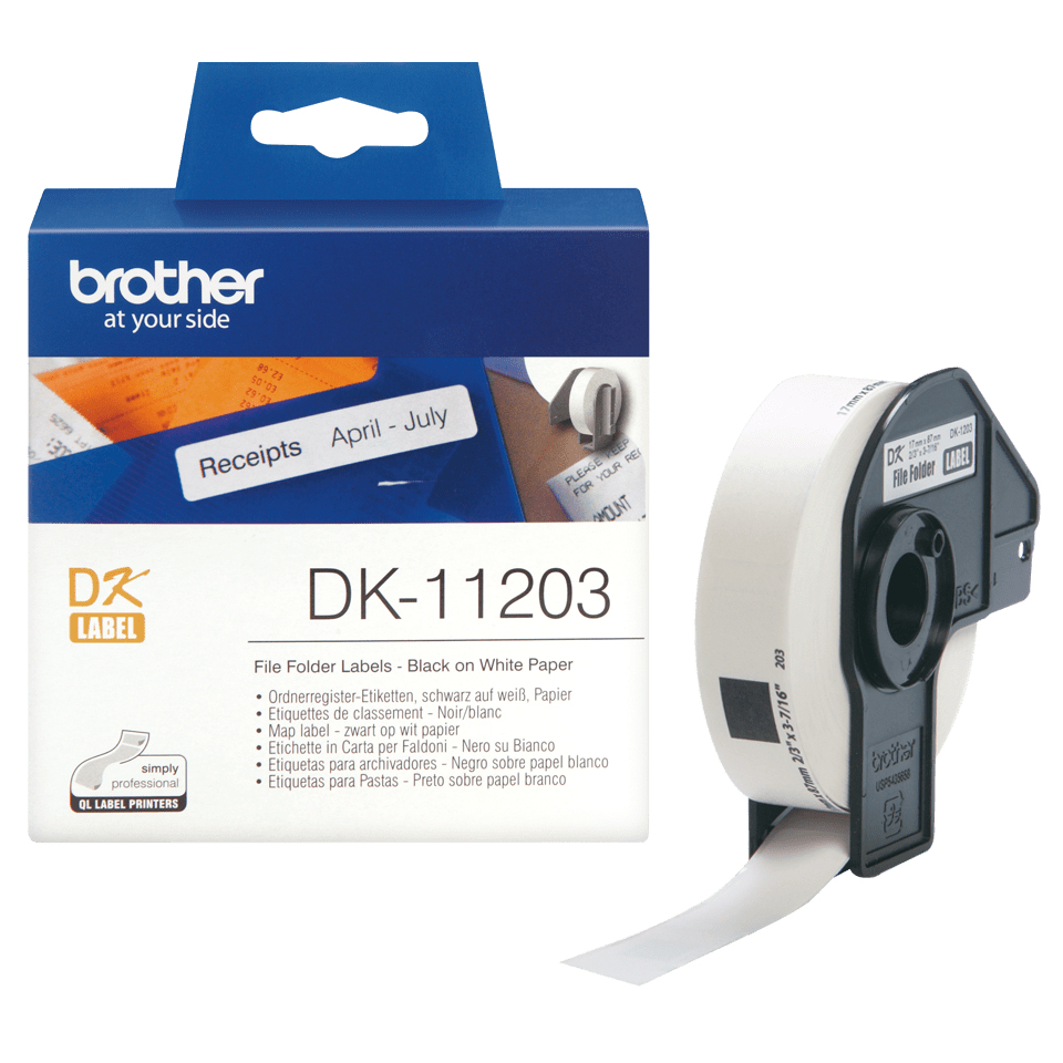 Ordnerregister-Etiketten DK-11203 (300 St.) weiß 17 x 87 mm – Ansicht 1