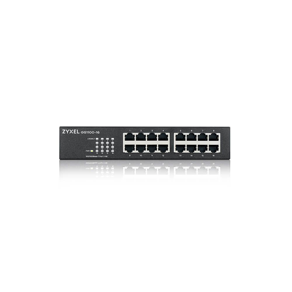 Zyxel GS1100-16 V3 - 16 Port Gigabit Unmanaged Switch 91029437_0021517216